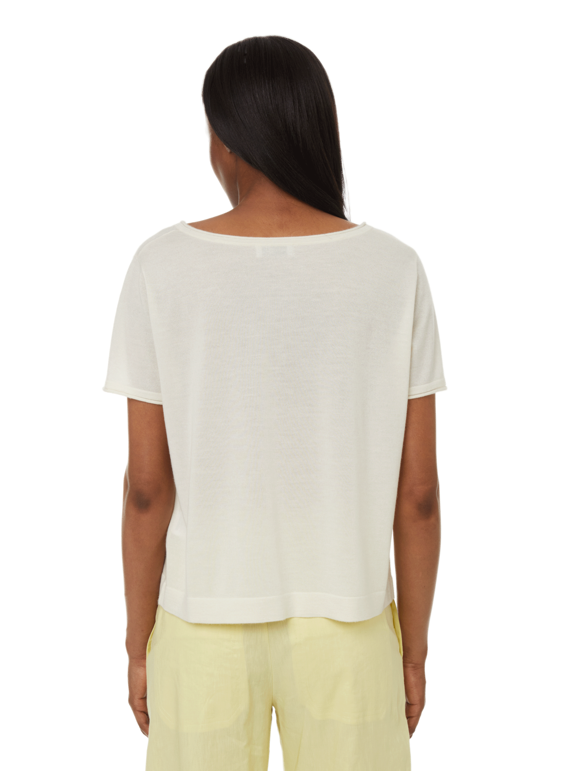 T-shirt en cachemire CRUSH COLLECTION Blanc