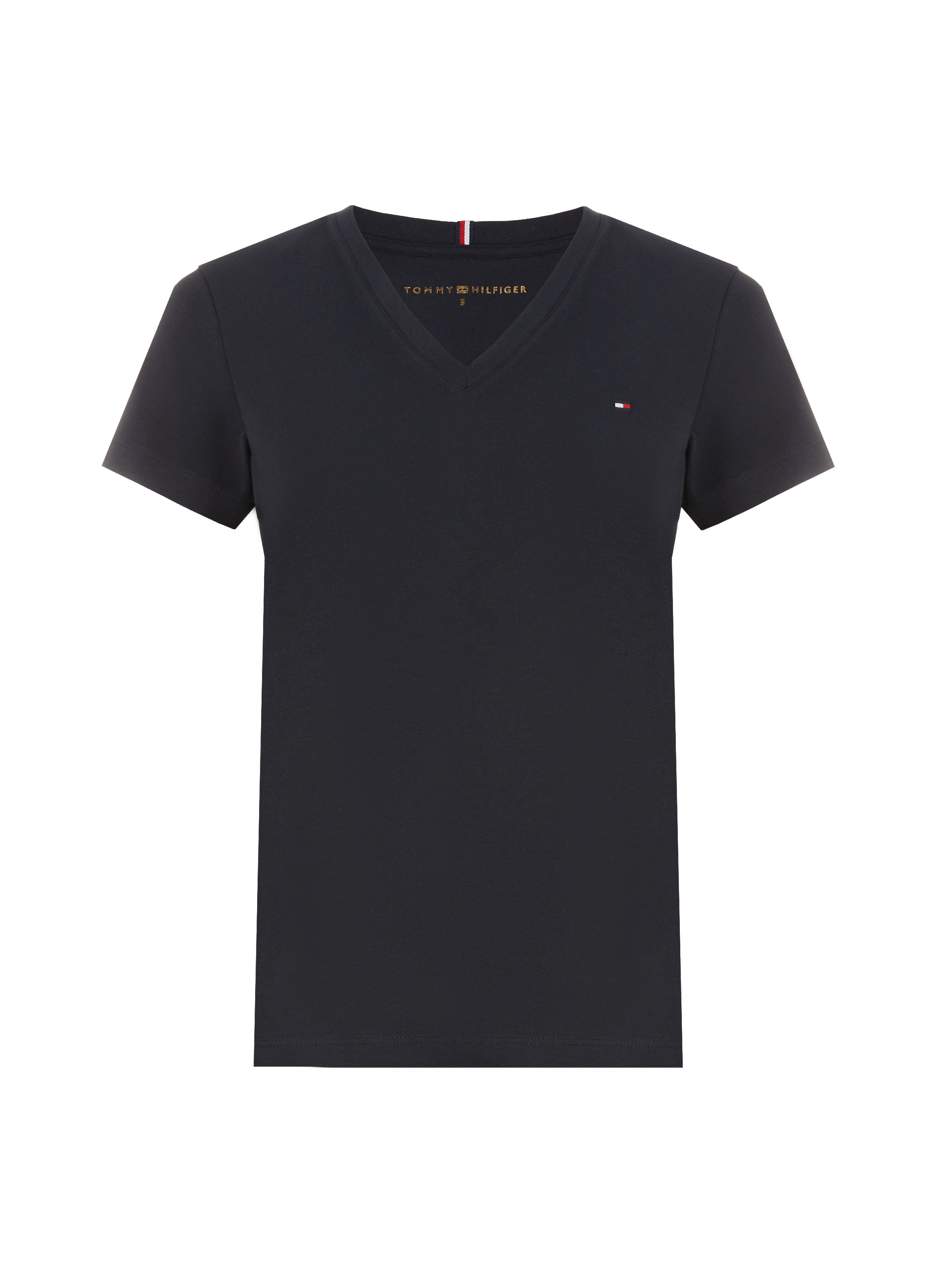 T-shirt col V en coton organique