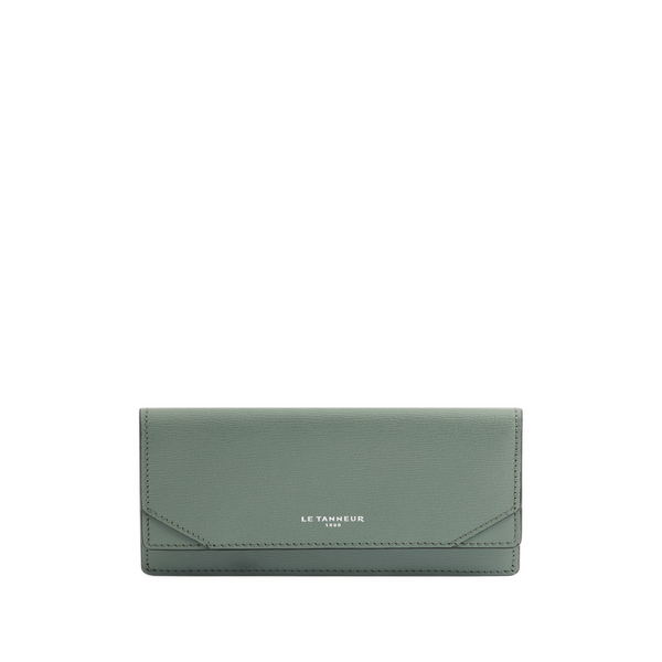 Le Tanneur Leather Card Holder In Grey