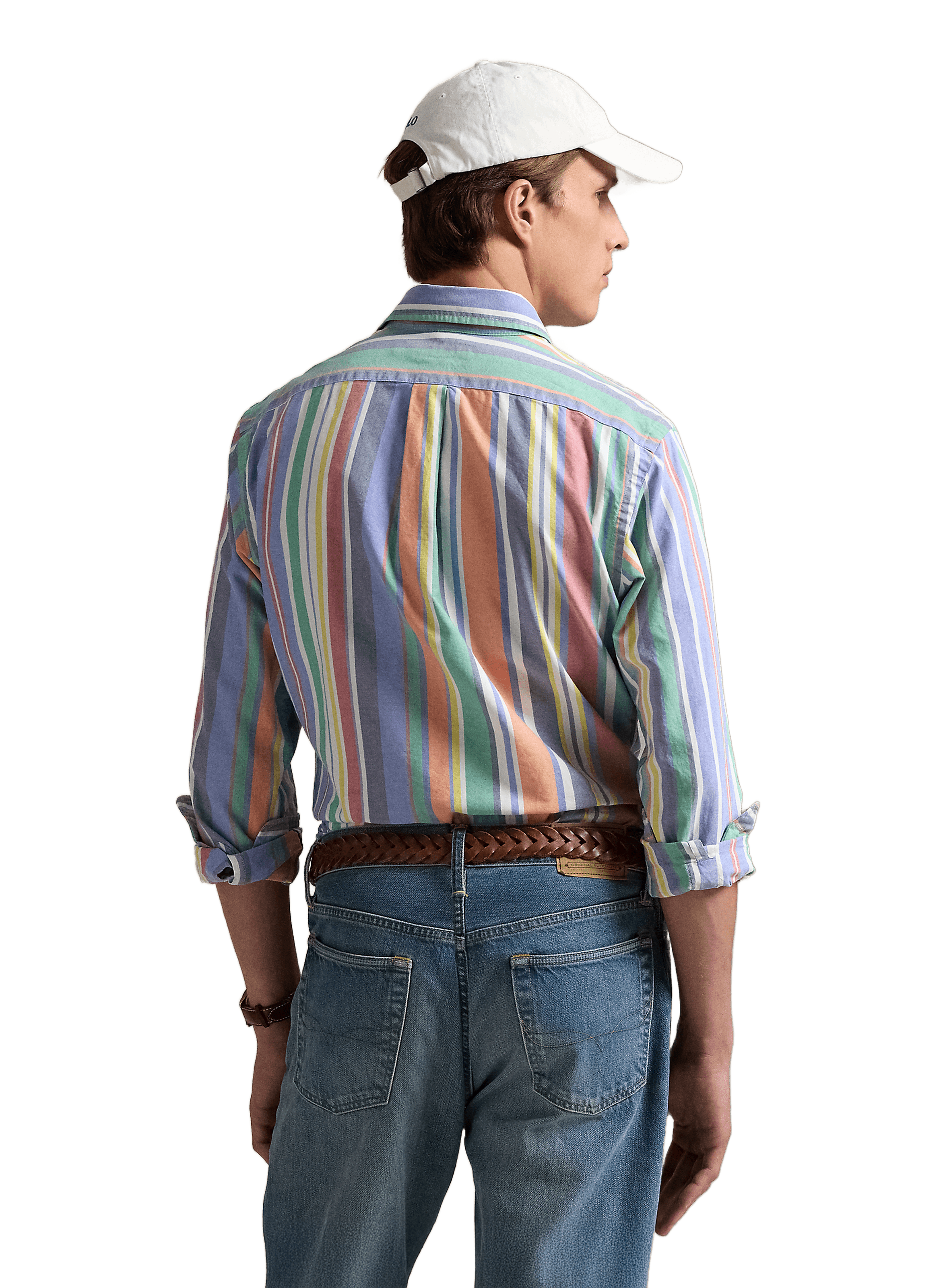 Chemise à rayures en coton POLO RALPH LAUREN Bleu