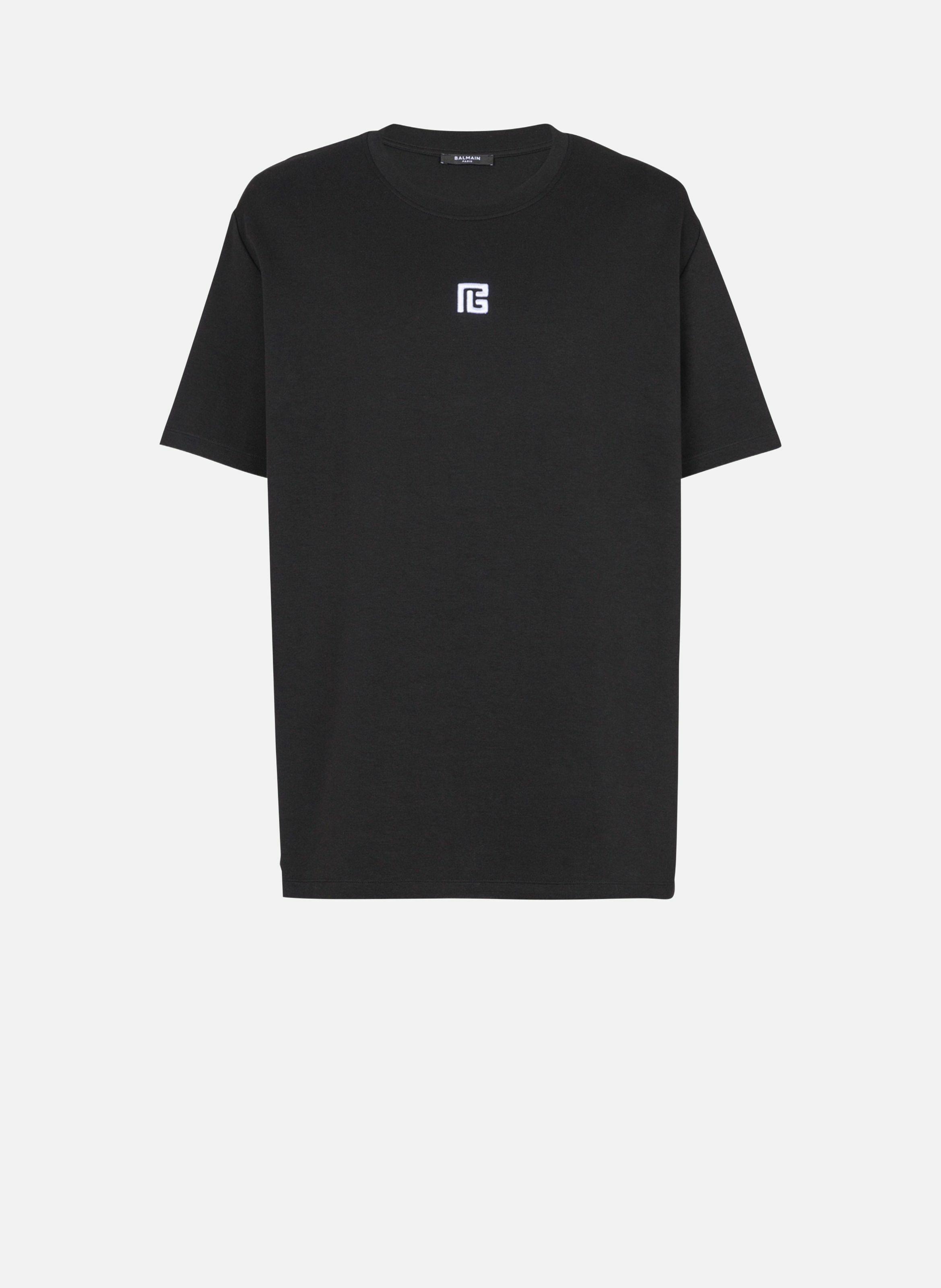 T-shirt brodé pb BALMAIN Noir