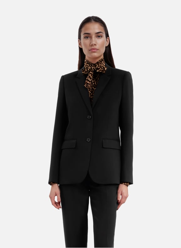 Veste de costume en crêpe coupe structurée Noir by THE KOOPLES THE KOOPLES Veste de costume en crêpe coupe structurée Noir