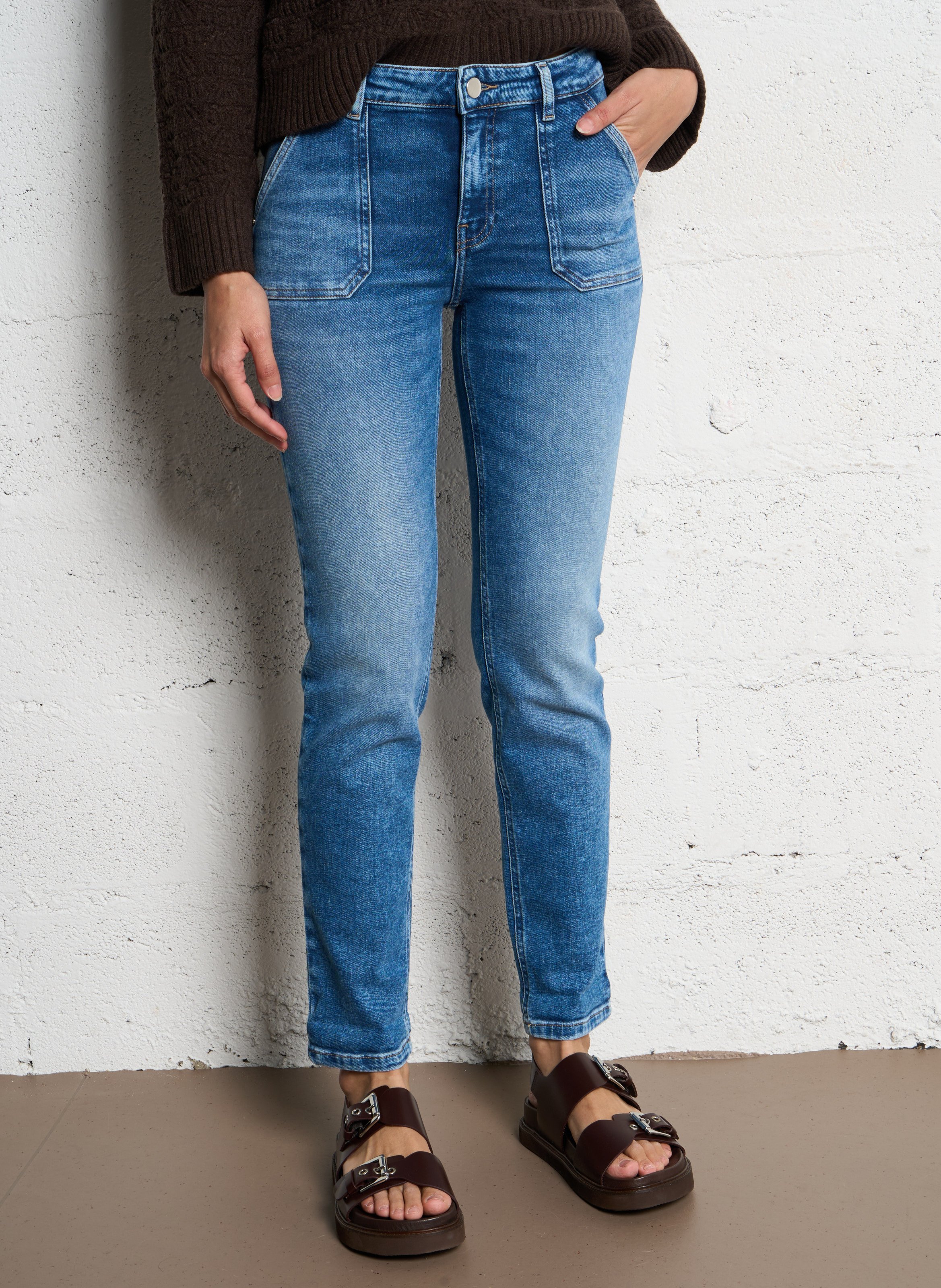 Jean slim en coton mélangé nalla MAISON 123 Bleu