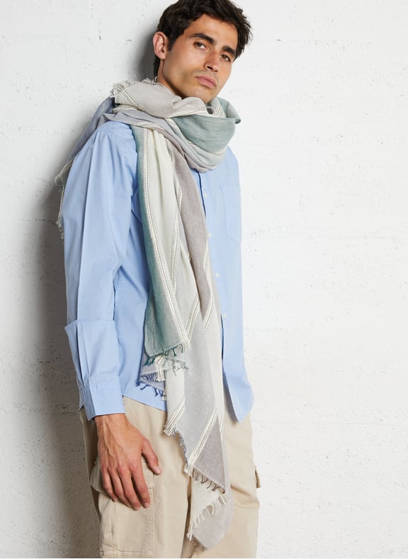Foulard en coton Bleu by IKKS IKKS Foulard en coton Bleu