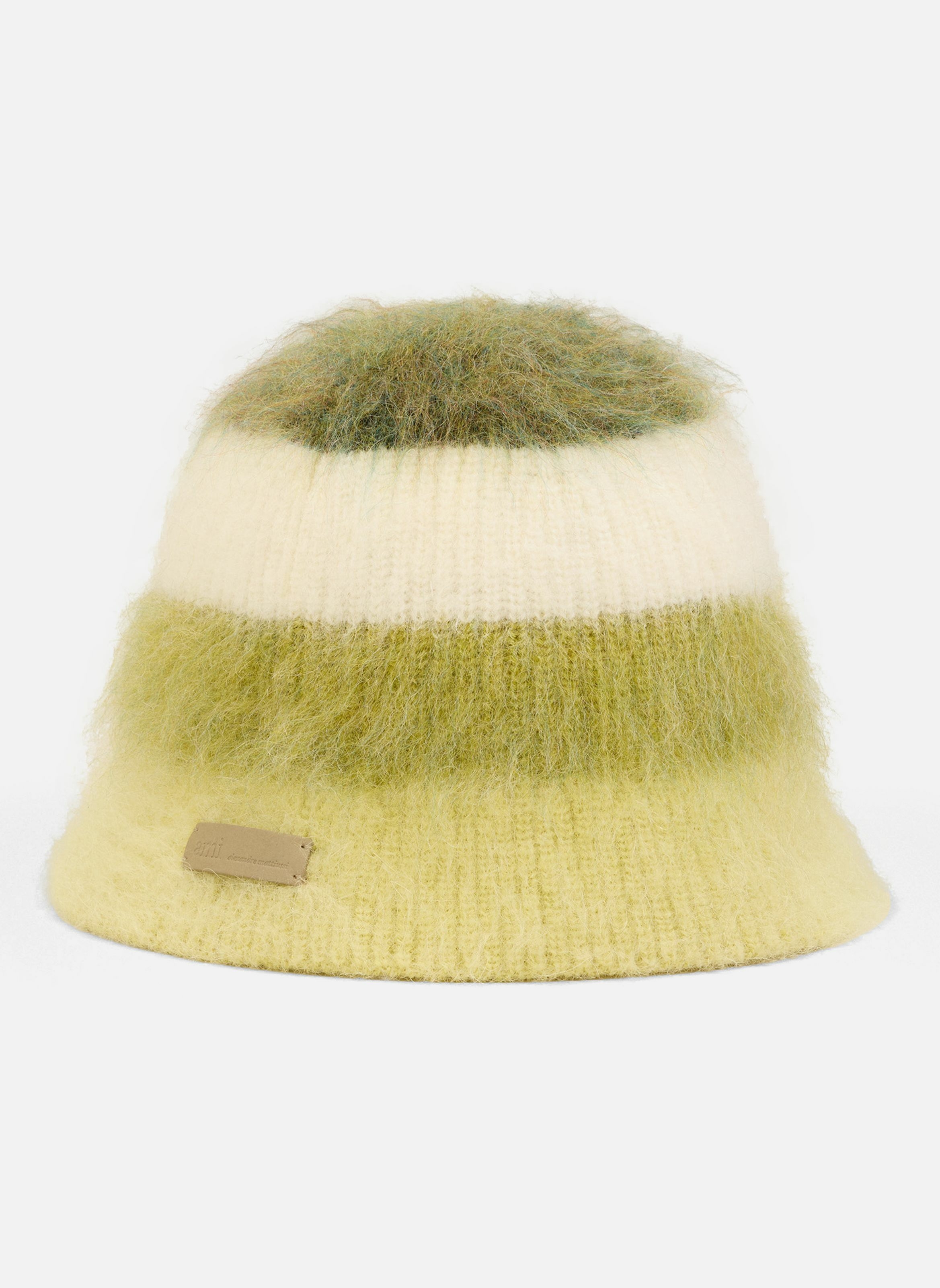 Bob ami rayé en mohair unisexe AMI PARIS Beige