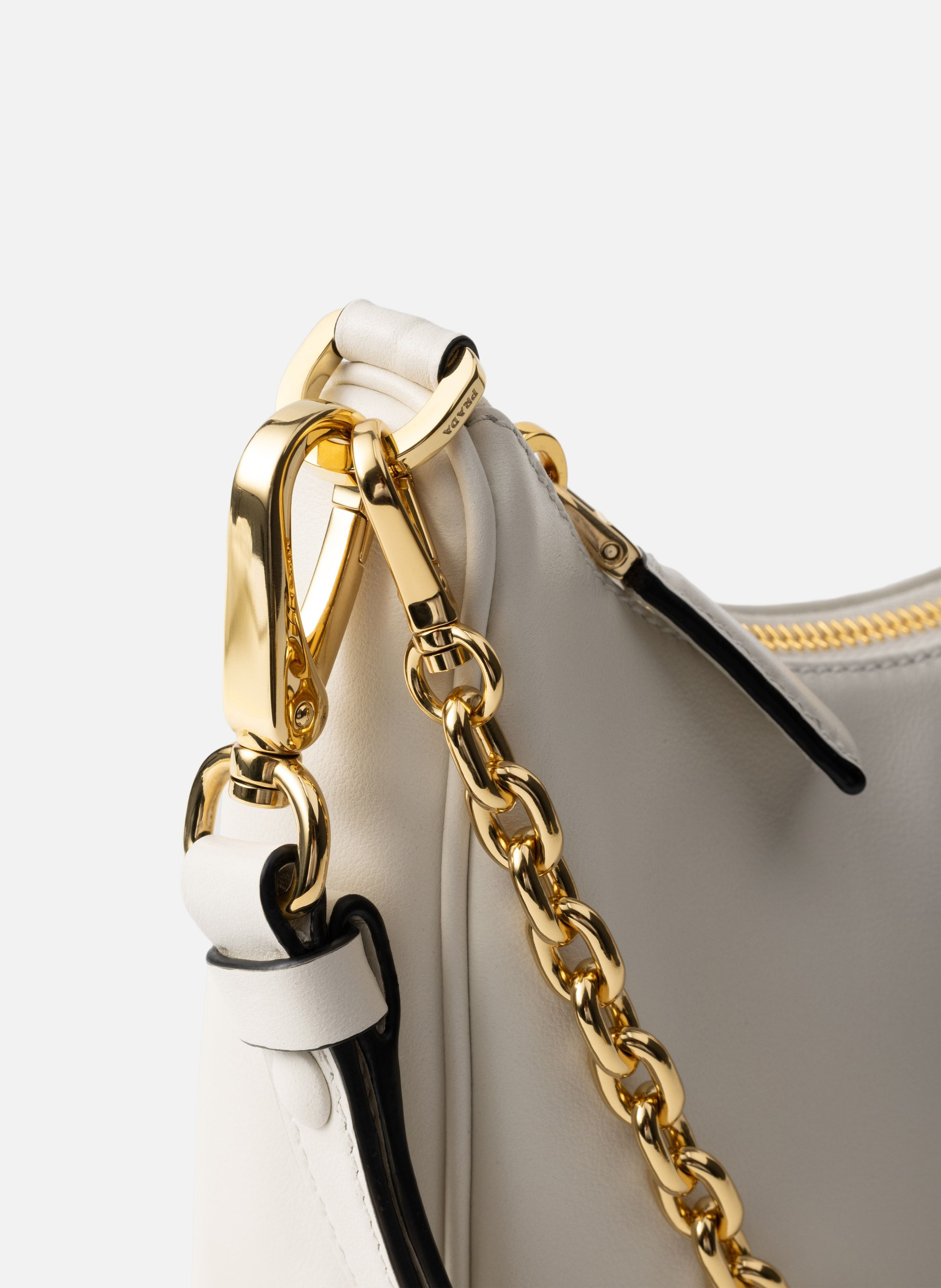 Mini sac prada re-edition en cuir PRADA Blanc