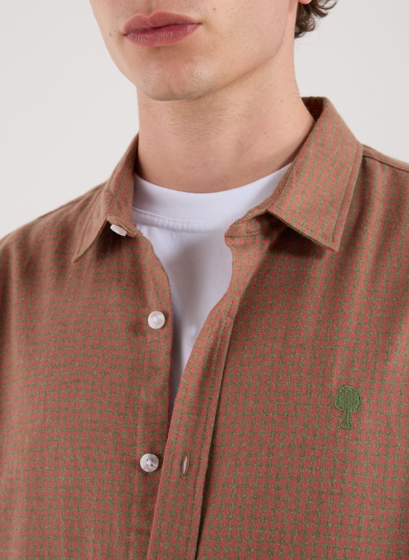 Check cotton Shirt FAGUO Green