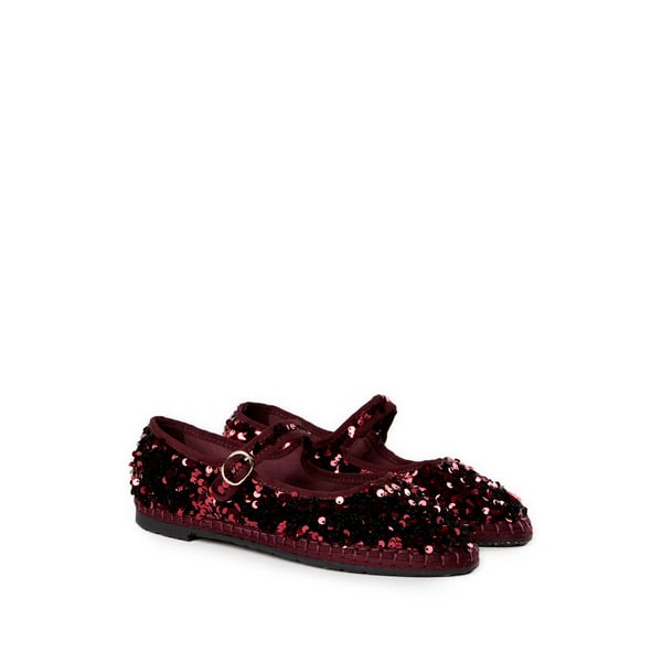 Ballerines sequins en coton mélangé
