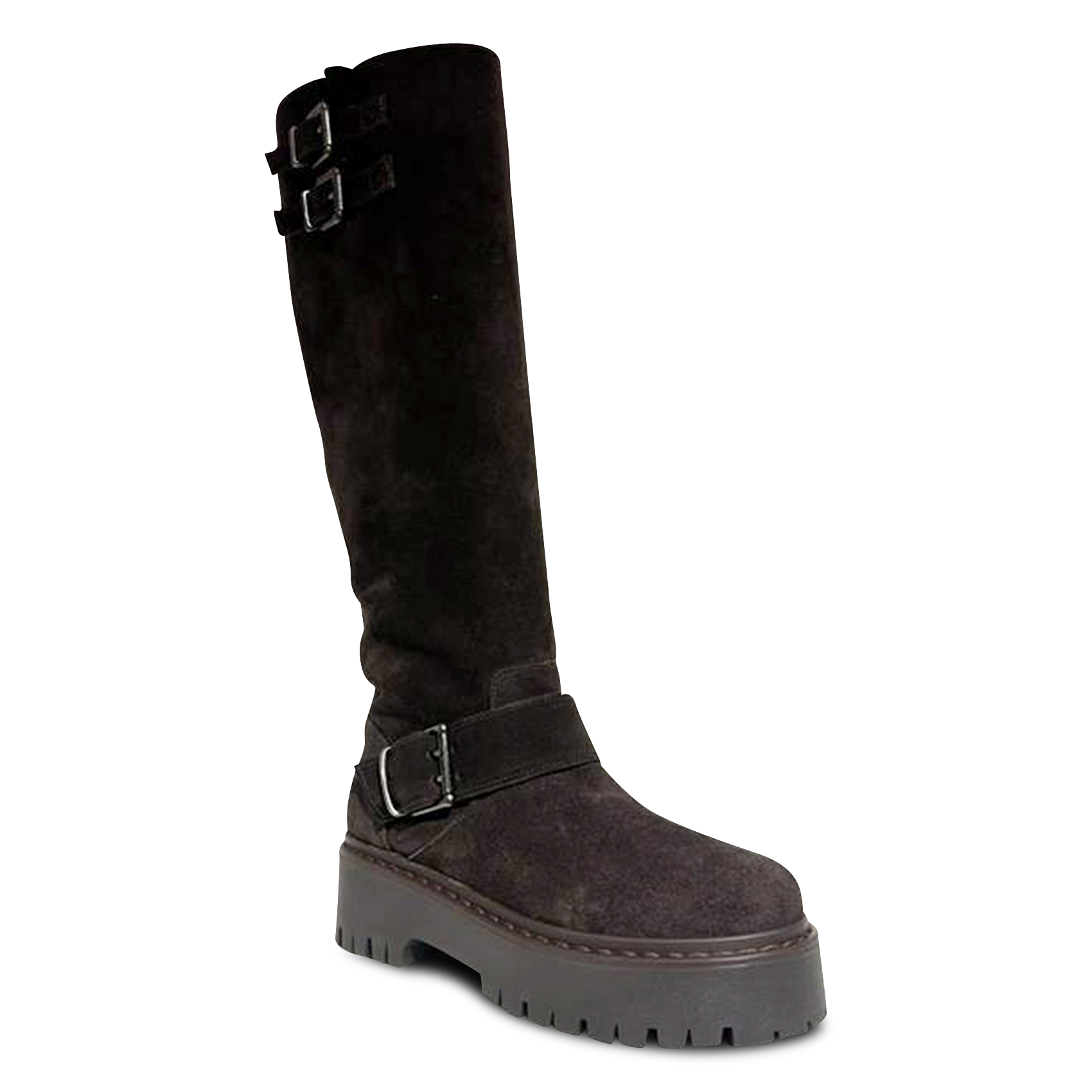 Bottes en cuir velours reine JONAK Marron