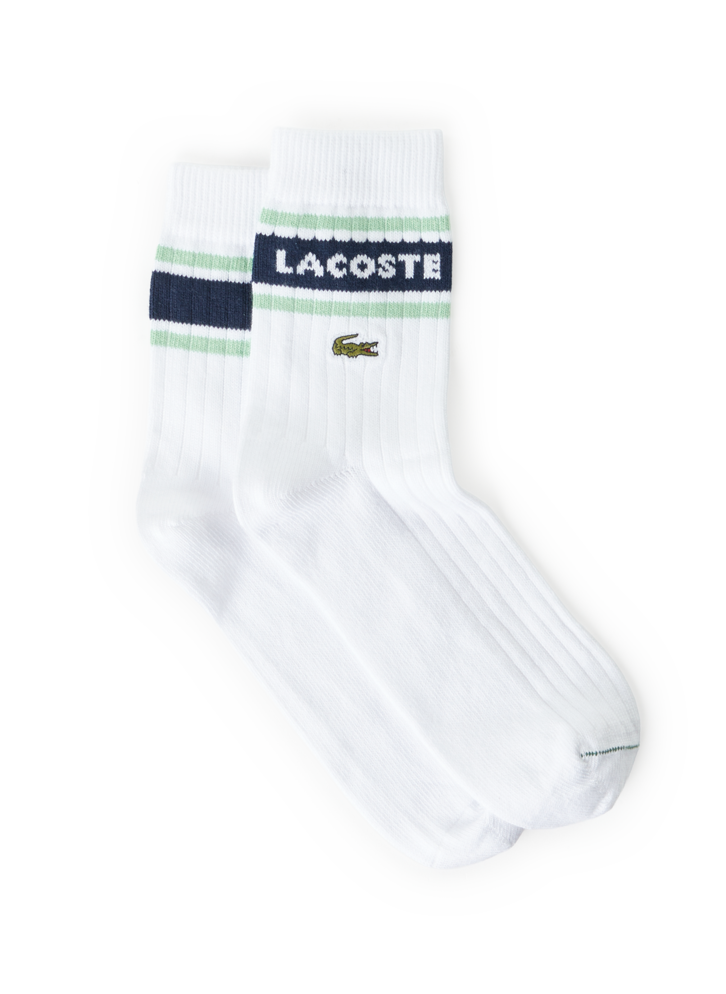 Cotton mid-calf socks LACOSTE White