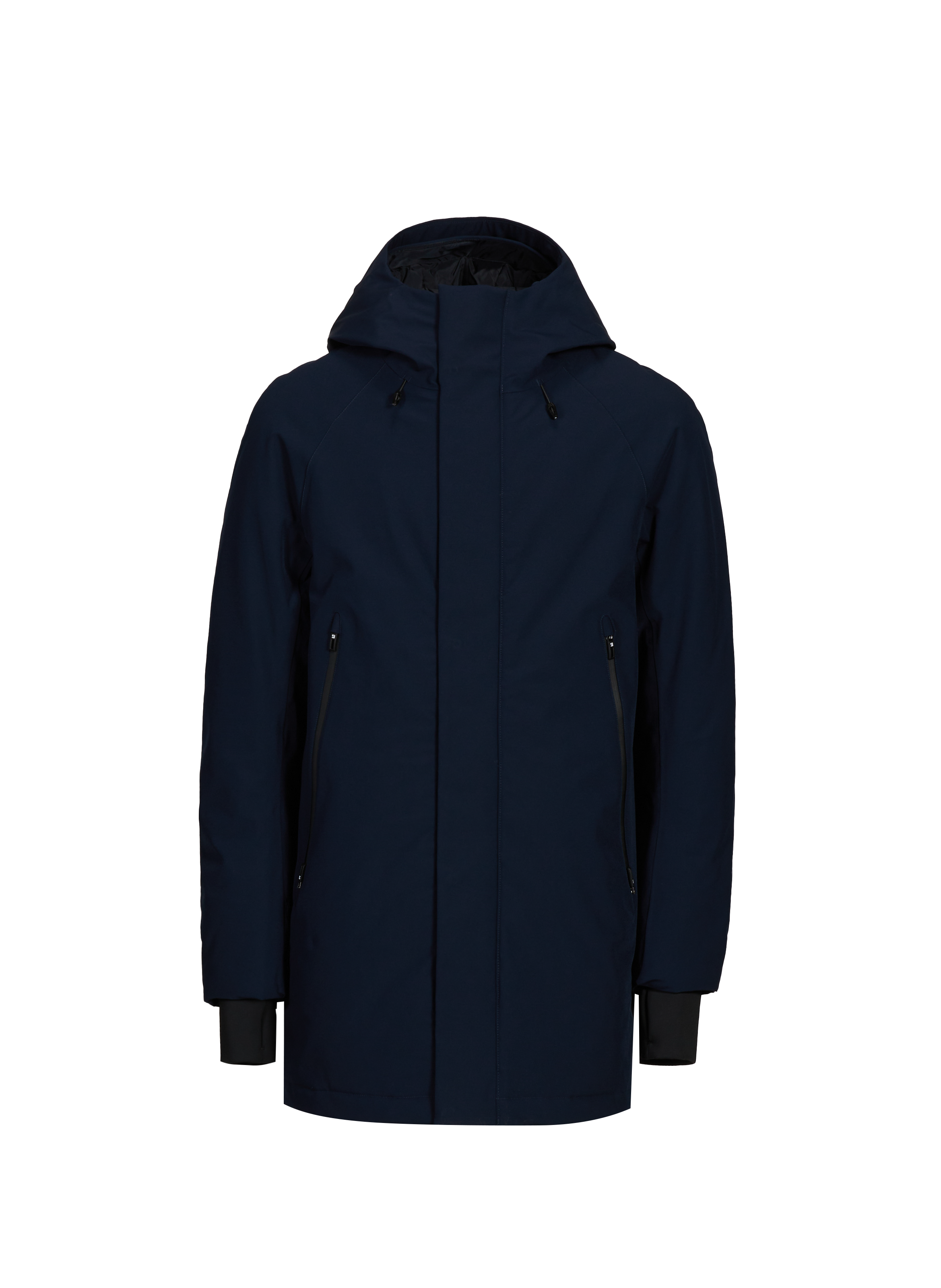 High-neck hooded parka KRAKATAU Blue