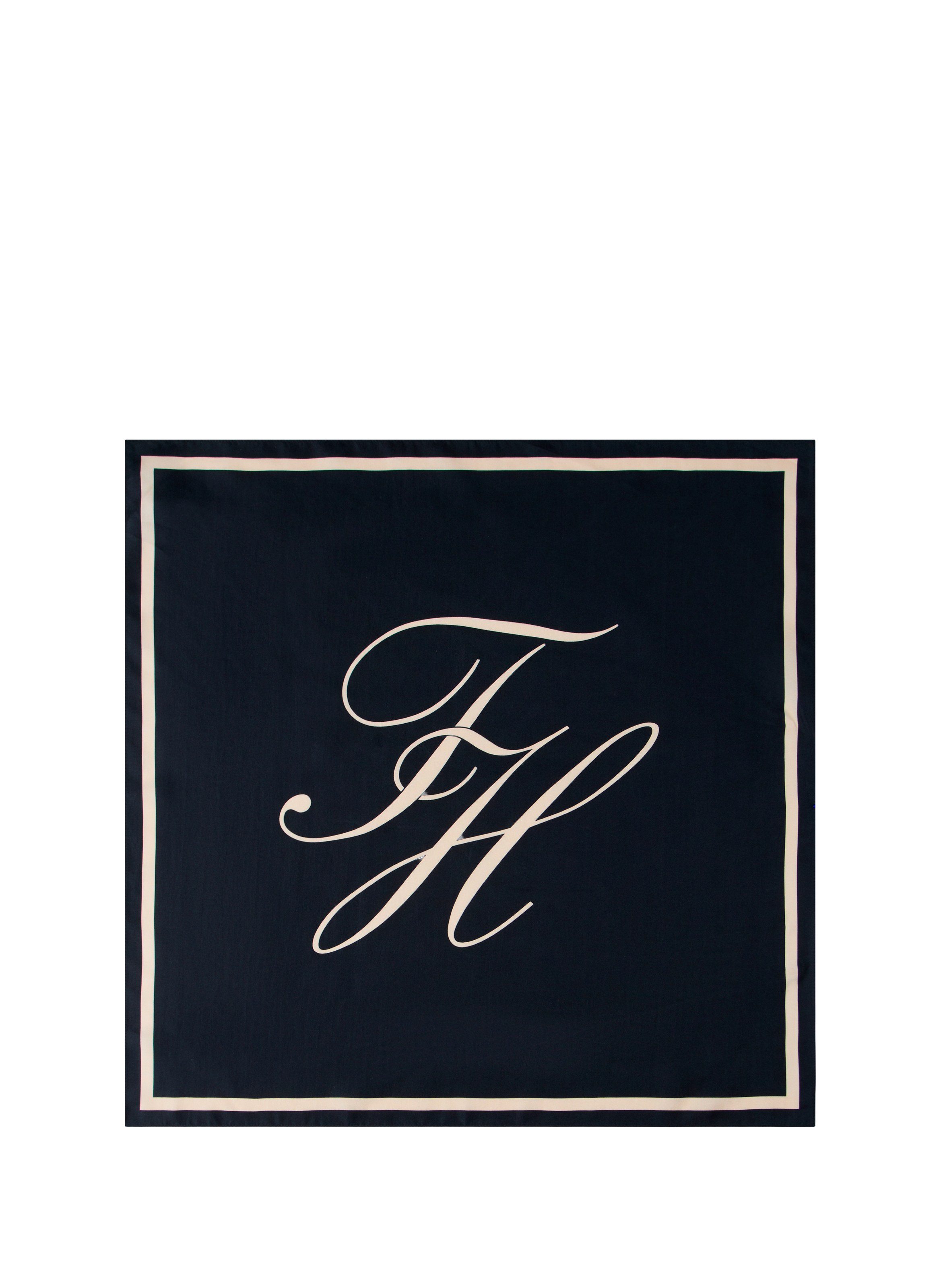 Foulard en soie avec motif monogrammé TOMMY HILFIGER Bleu