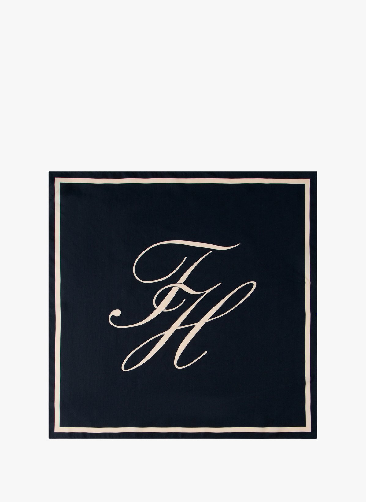 Foulard en soie avec motif monogrammé