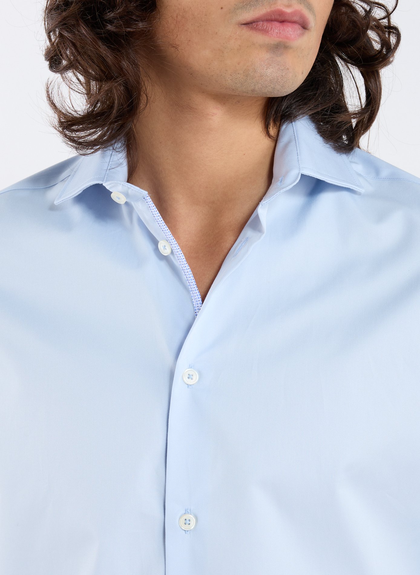 Cotton poplin shirt AU PRINTEMPS PARIS Blue