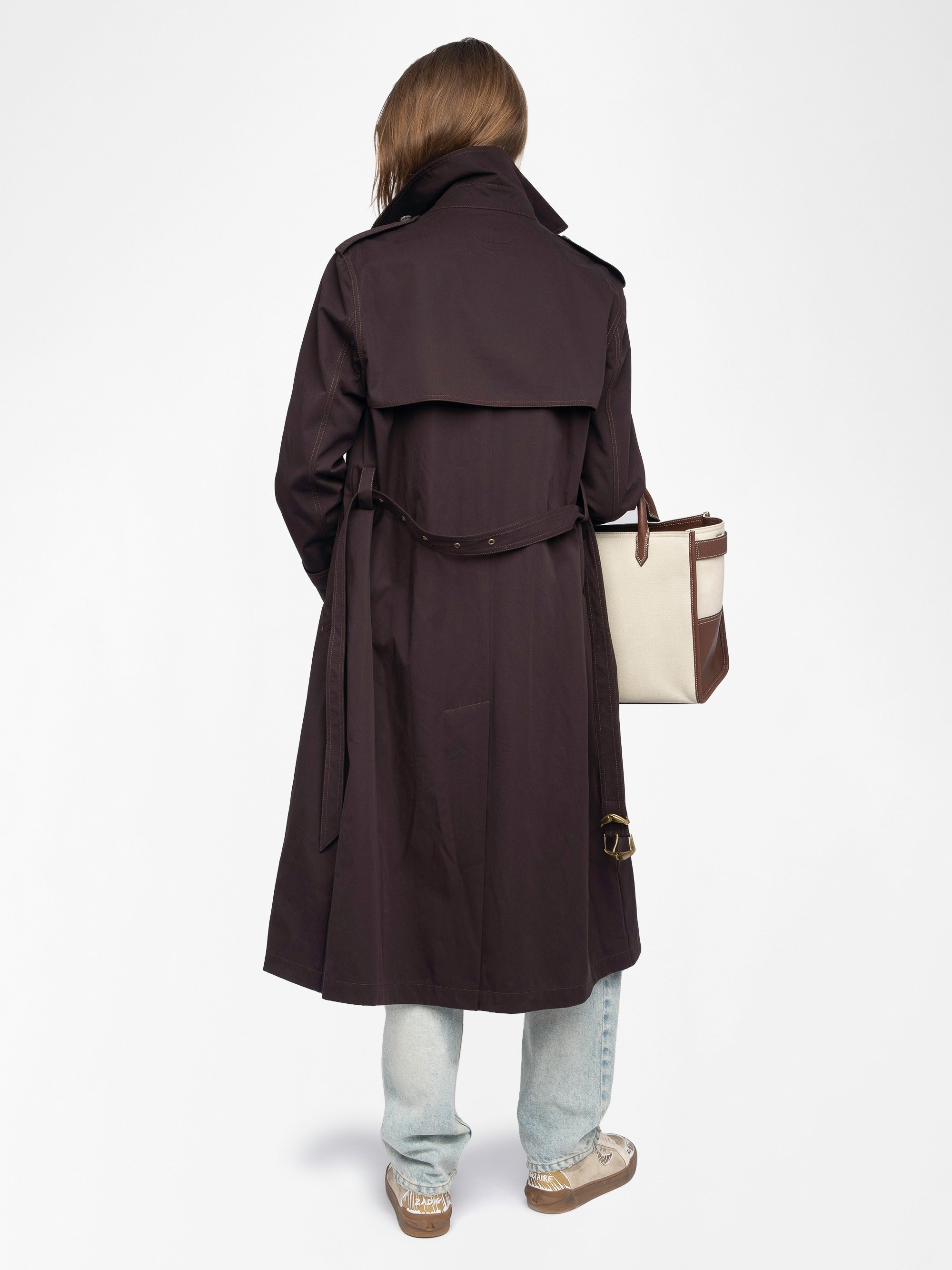 Trench col tailleur en coton kenar ZADIG&VOLTAIRE Marron