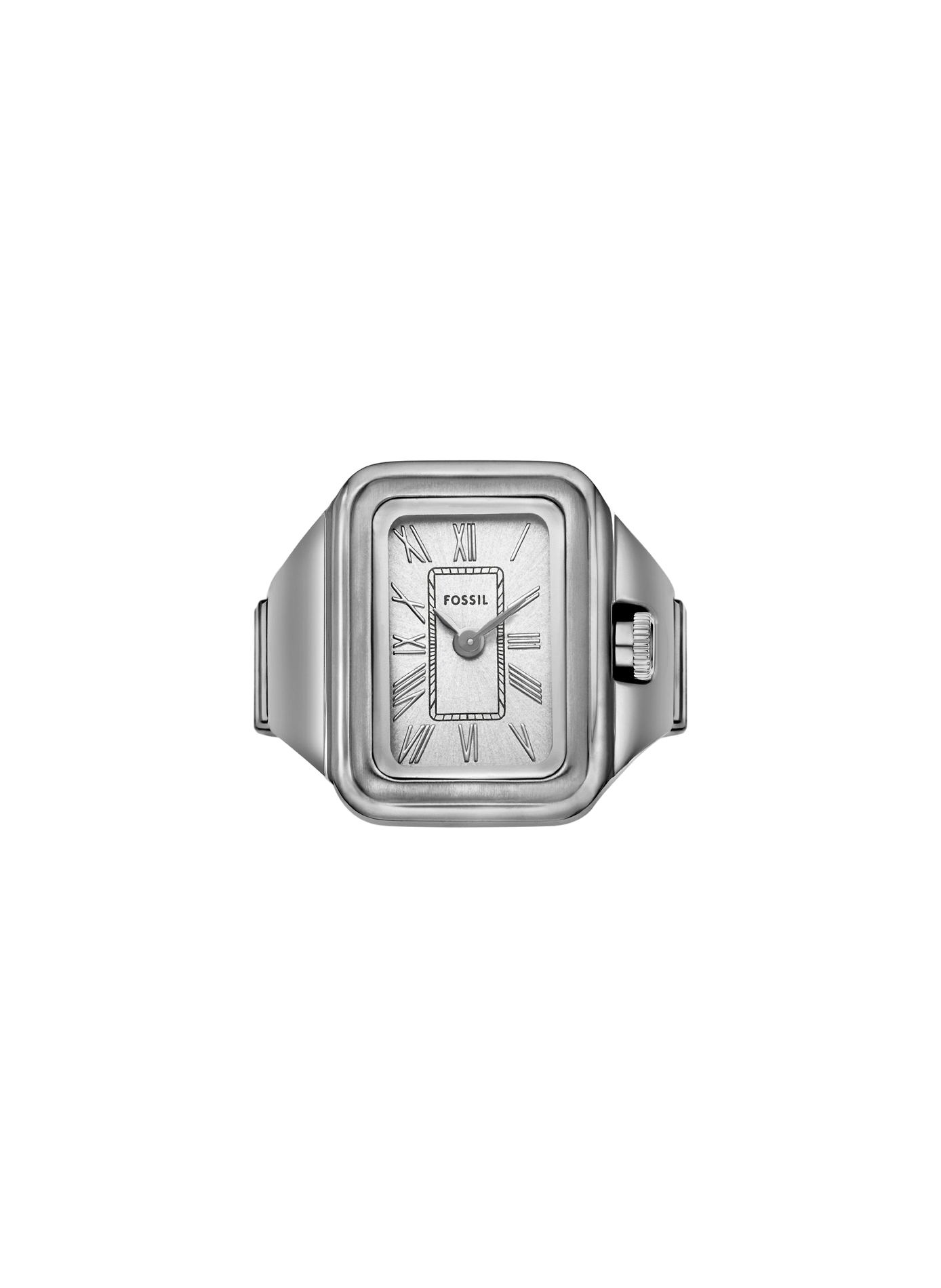 Montre bague quartz en acier inoxydable FOSSIL Argent