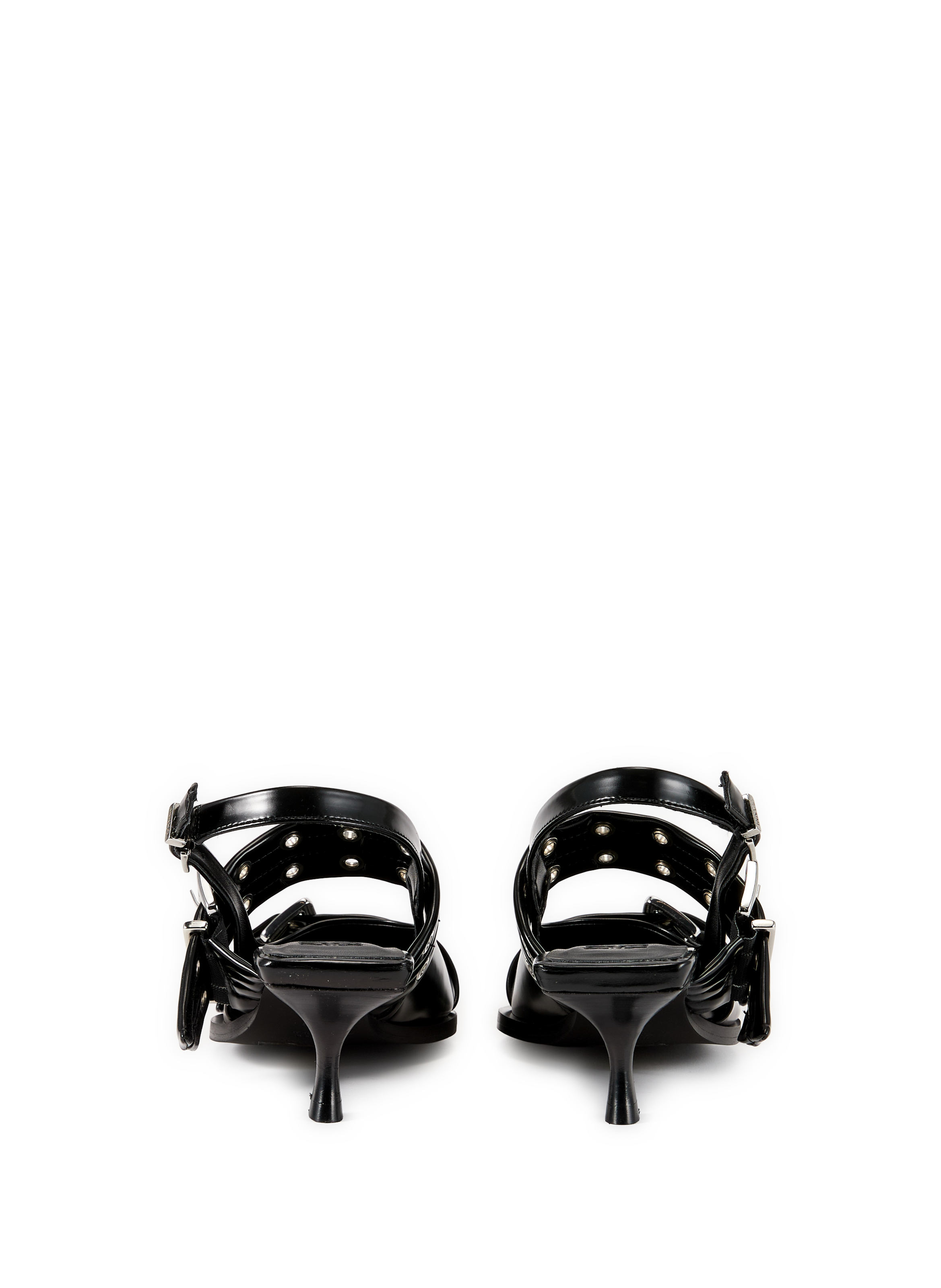 Sling-back with buckles GANNI Black