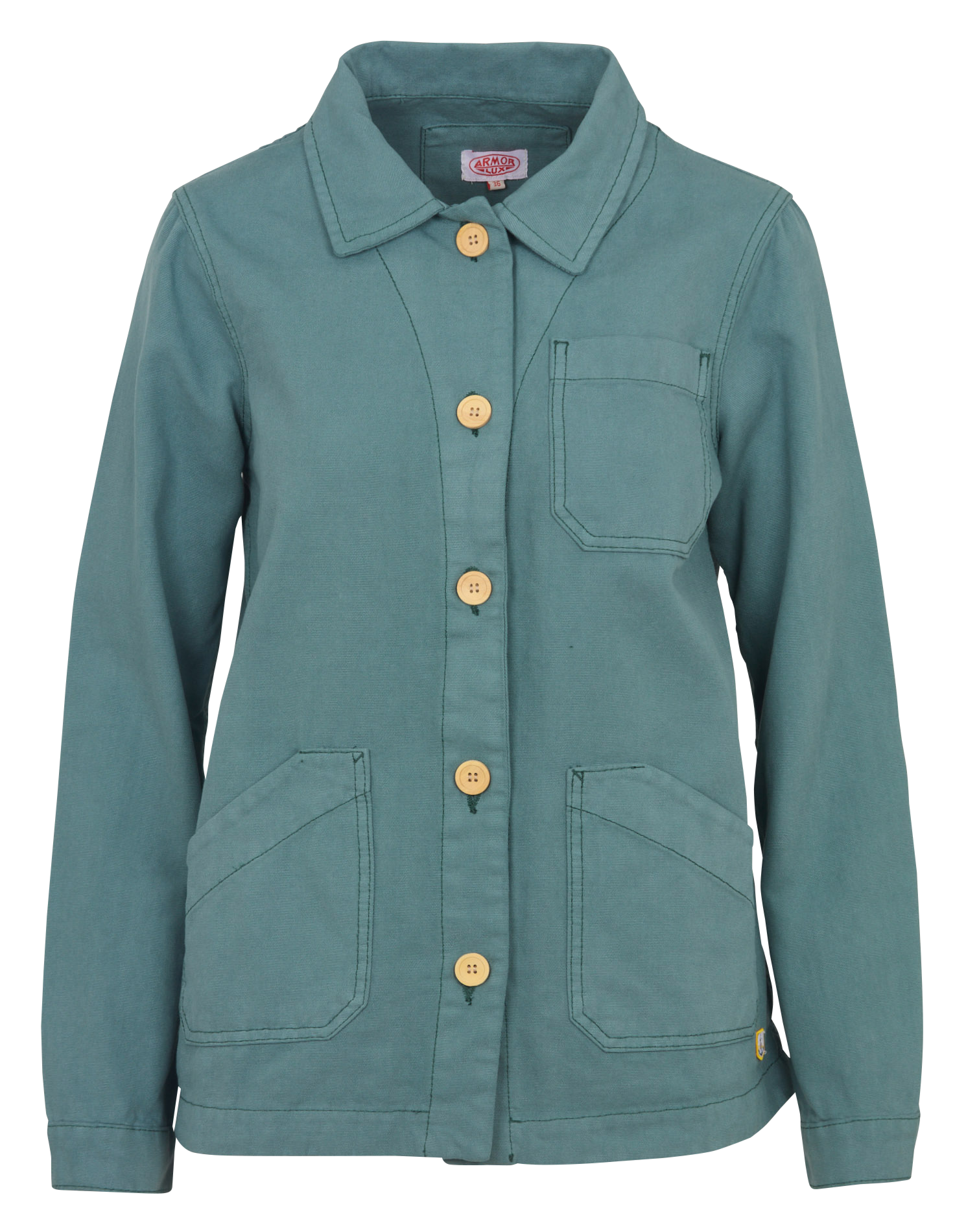 Veste pêcheur droite en coton ARMOR-LUX Vert