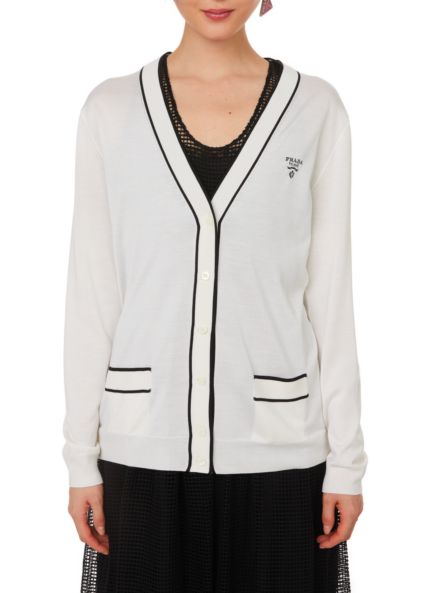 Silk cardigan PRADA Multicolour