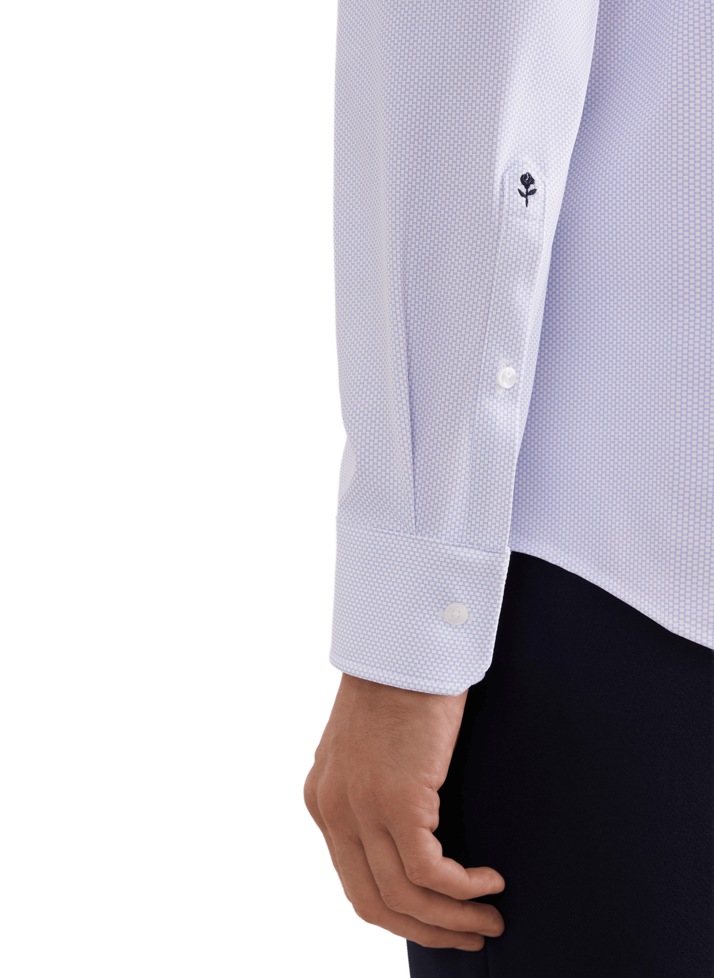 Chemise à manches longues imprimée en coton SEIDENSTICKER Bleu