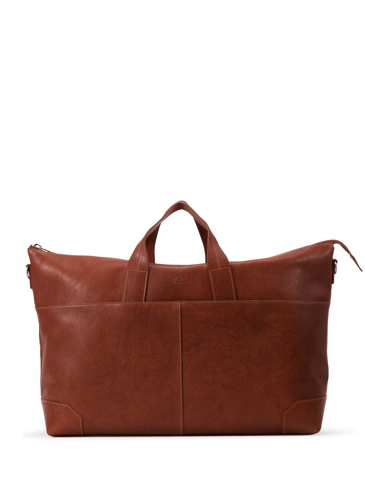 Leather travel bag IL BISONTE Brown