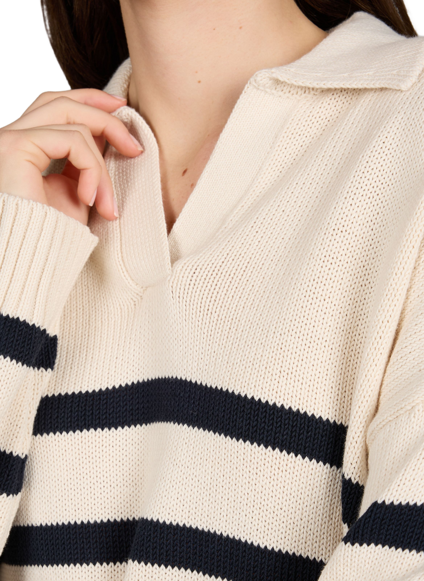 Striped cotton blend sweater MAX MARA WEEK END Blue