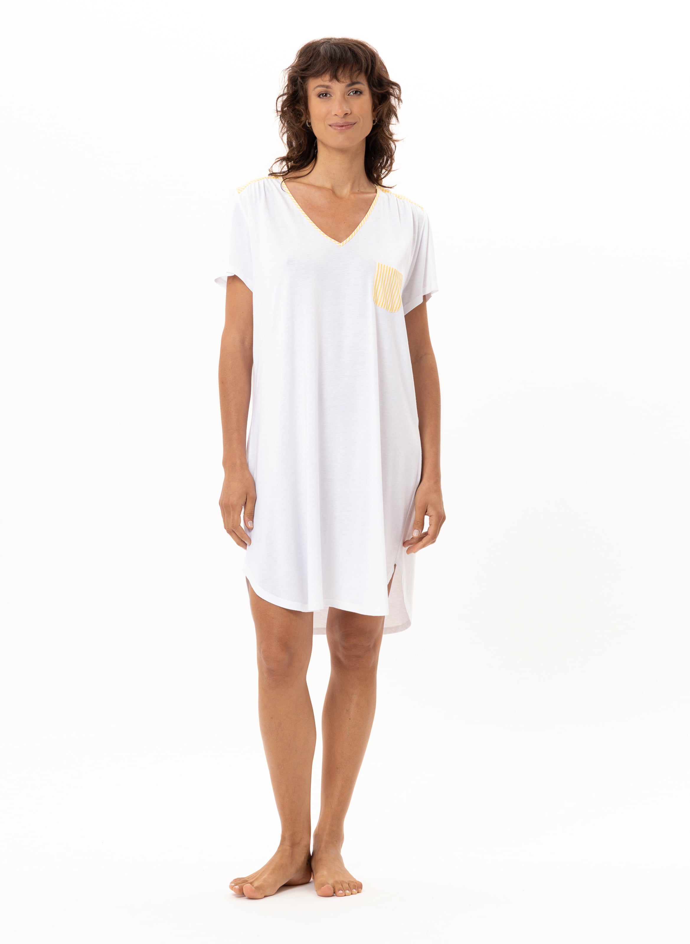Chemise de nuit en coton modal patio 201 LE CHAT Multicolore