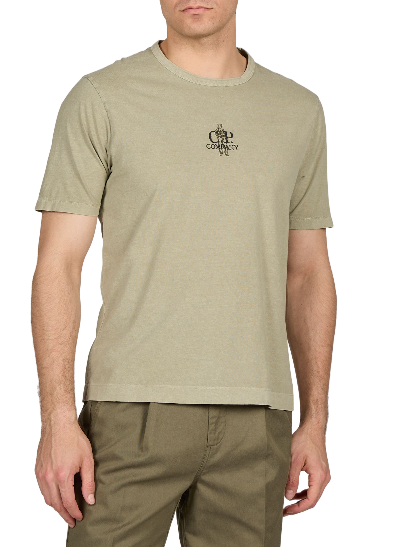 Straight cotton t-shirt CP COMPANY Green