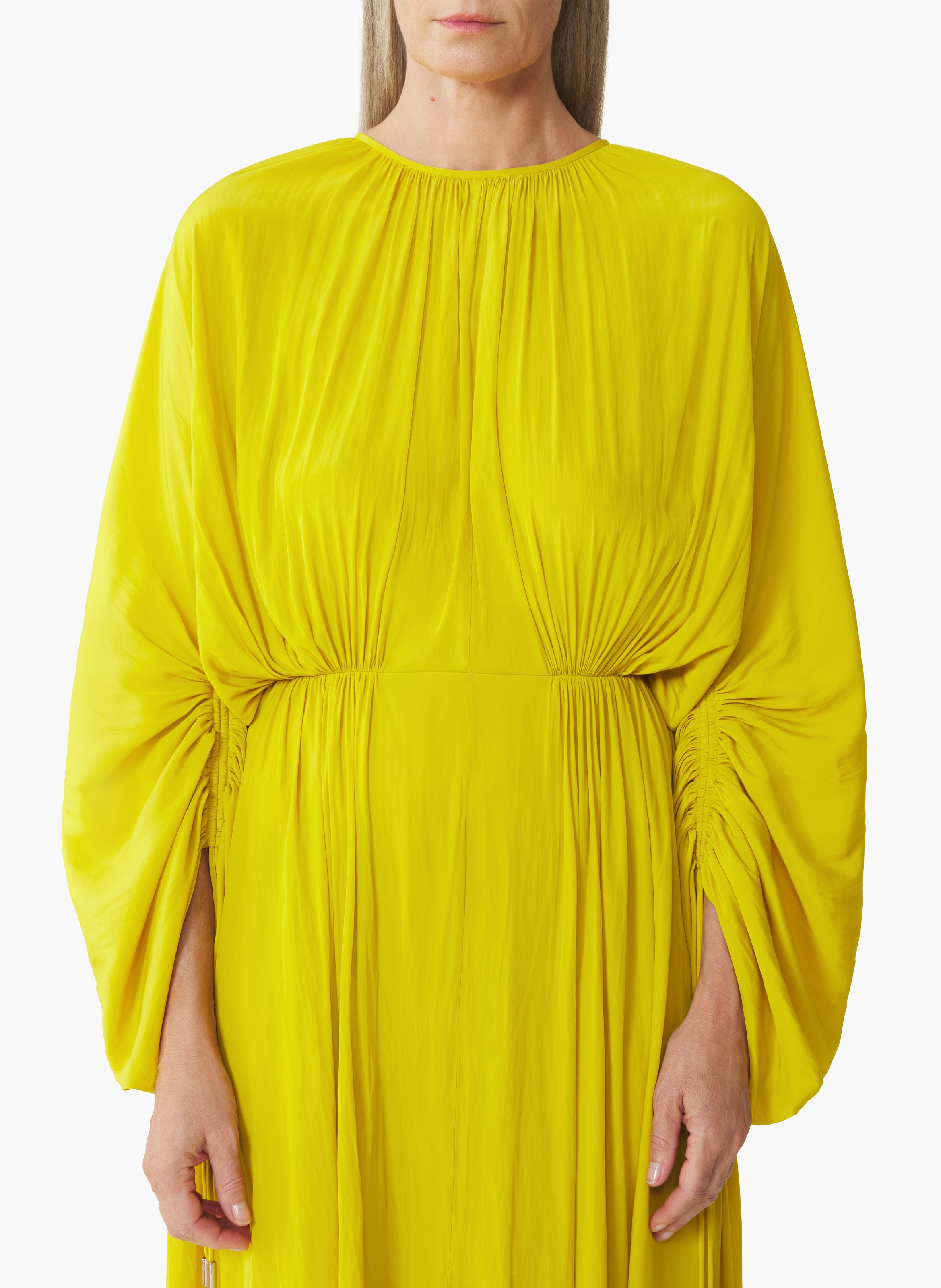 Robe cintrée en charmeuse LANVIN Jaune