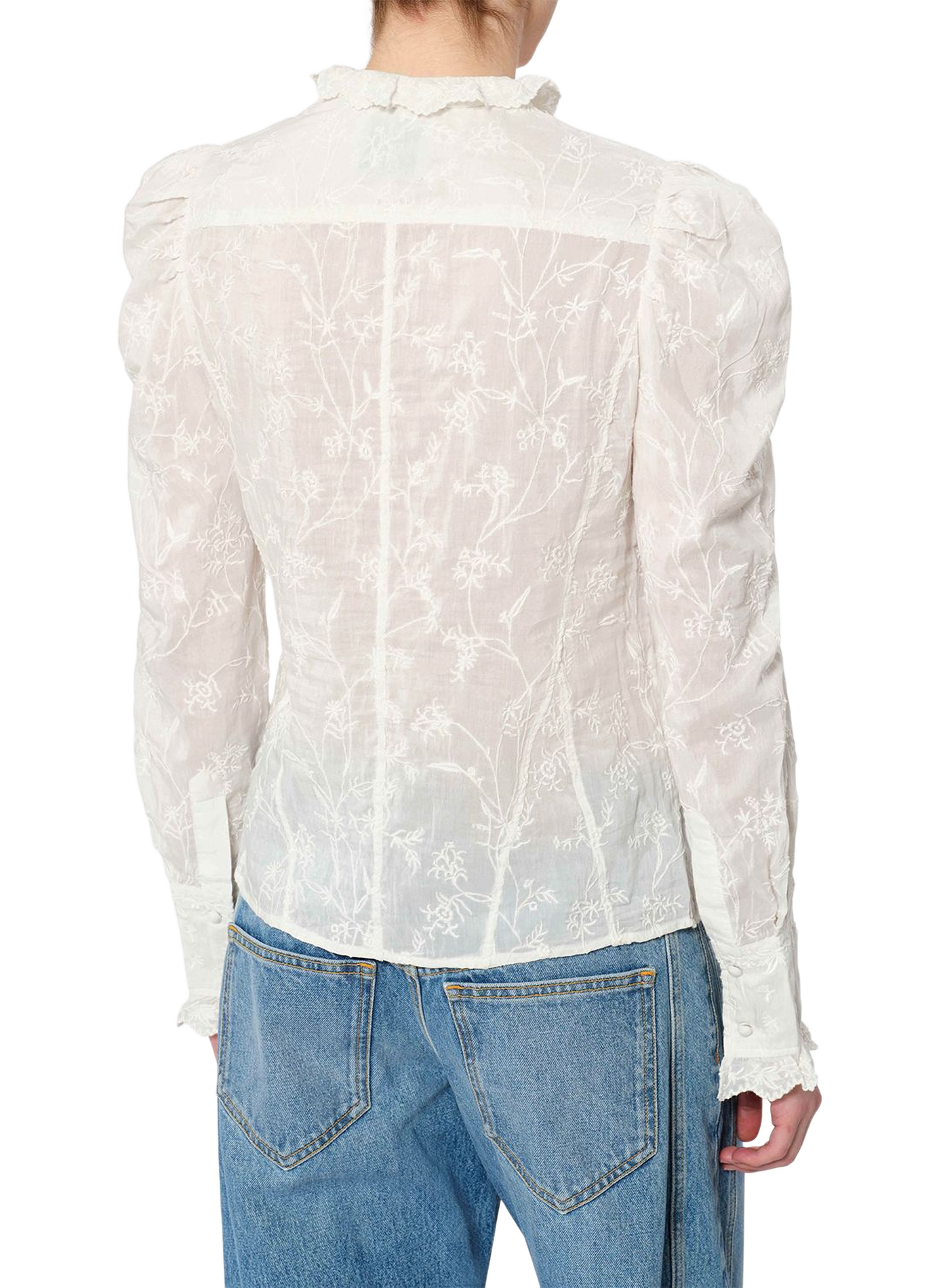 Zorica blouse with silk and cotton embroidery ISABEL MARANT White
