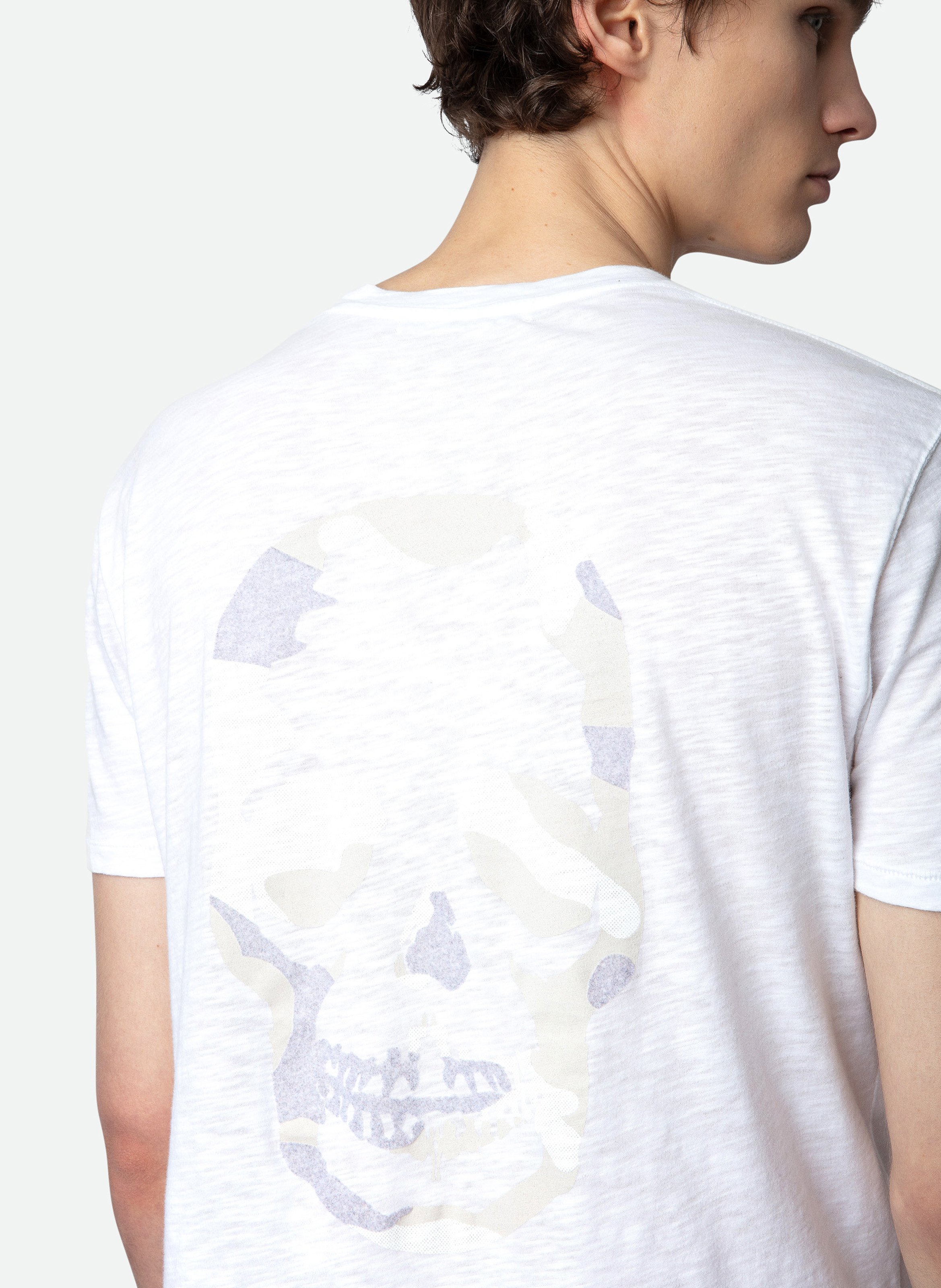 Tee-shirt droit en coton stockholm Wit