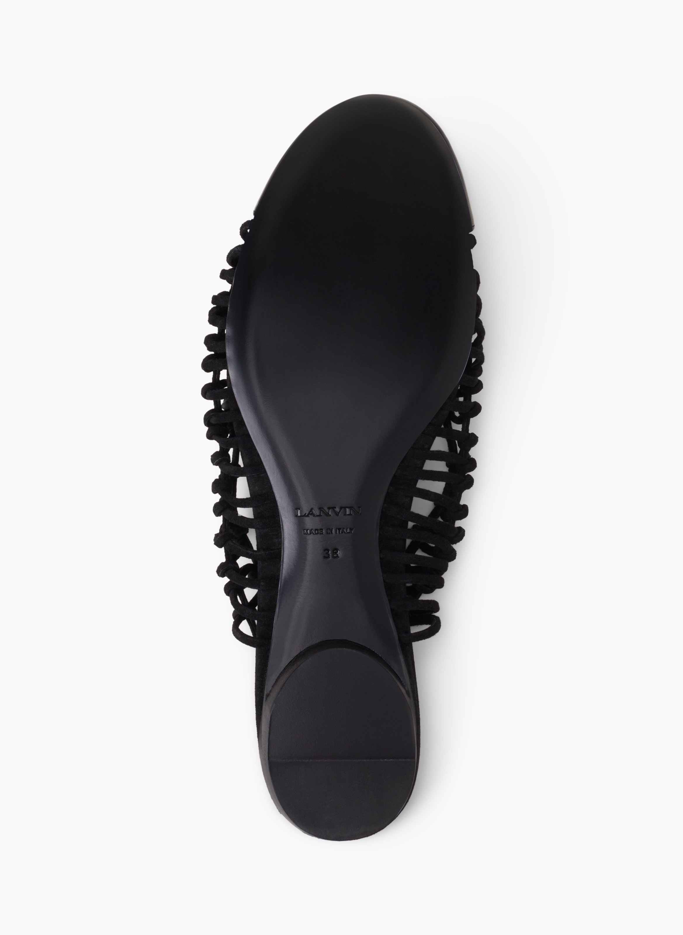 Ballerine slingback knitline en cuir LANVIN Noir