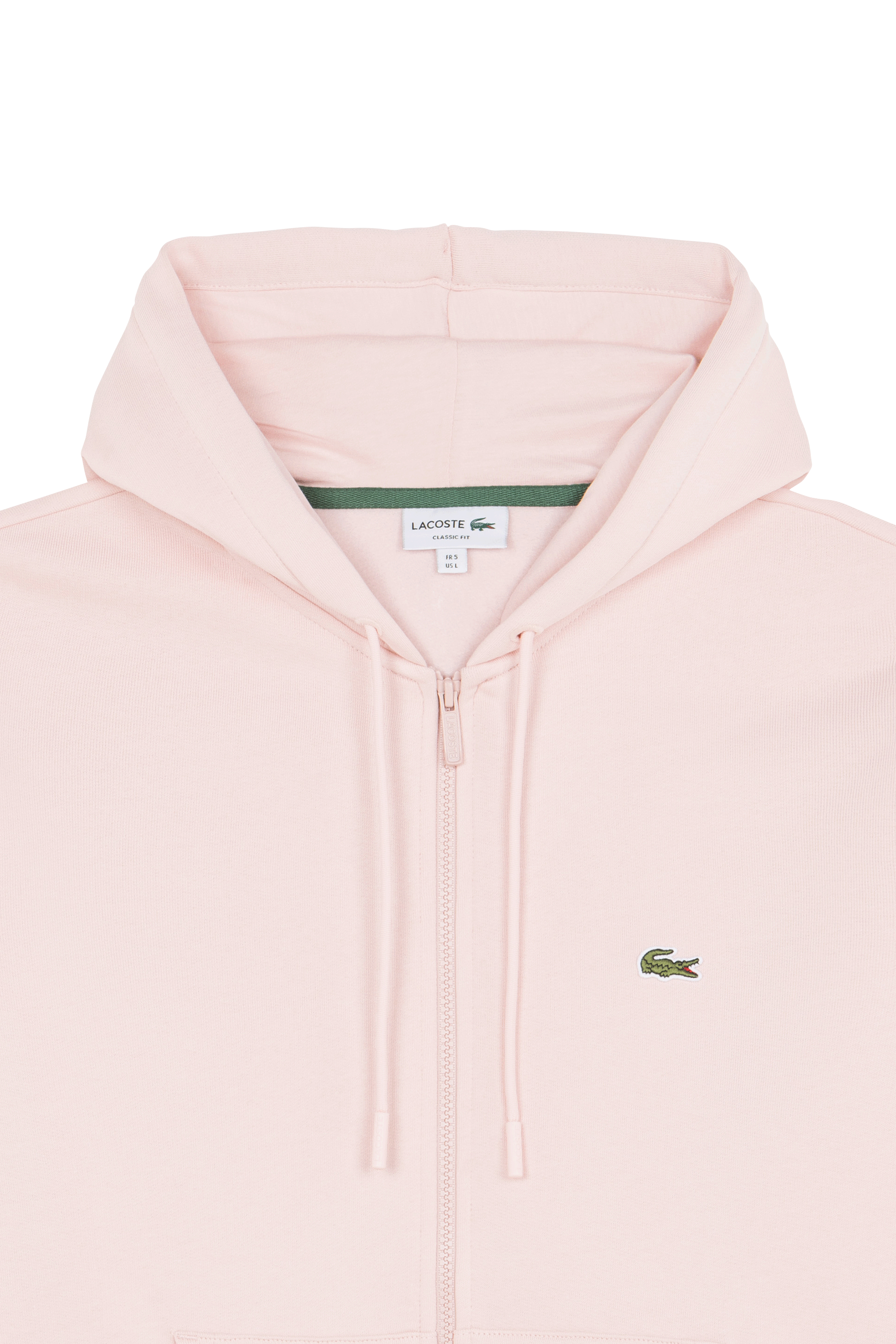 Hoodie zippé LACOSTE Rose