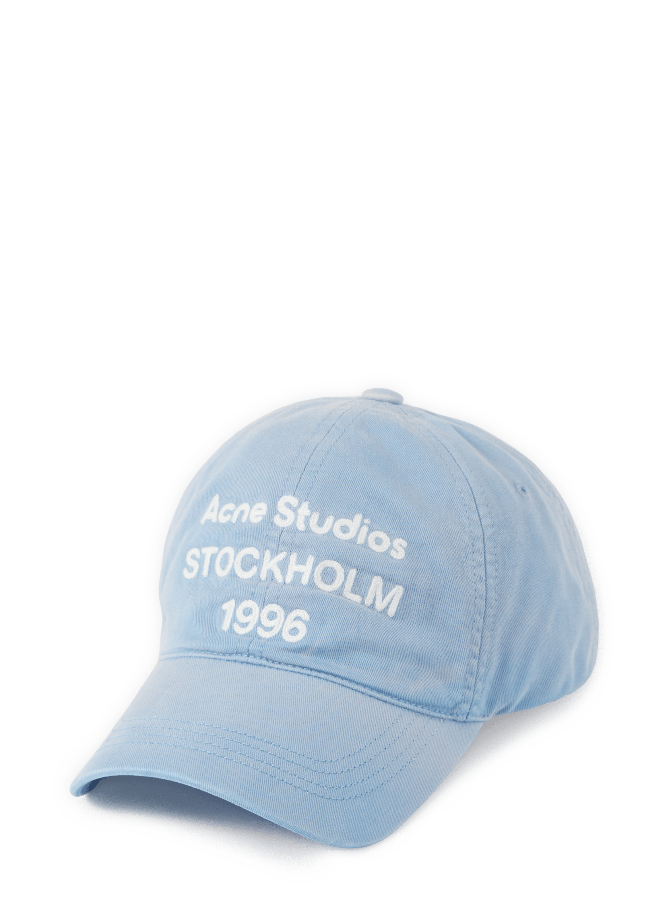 Gorra bordada de algodón ACNE STUDIOS Azul