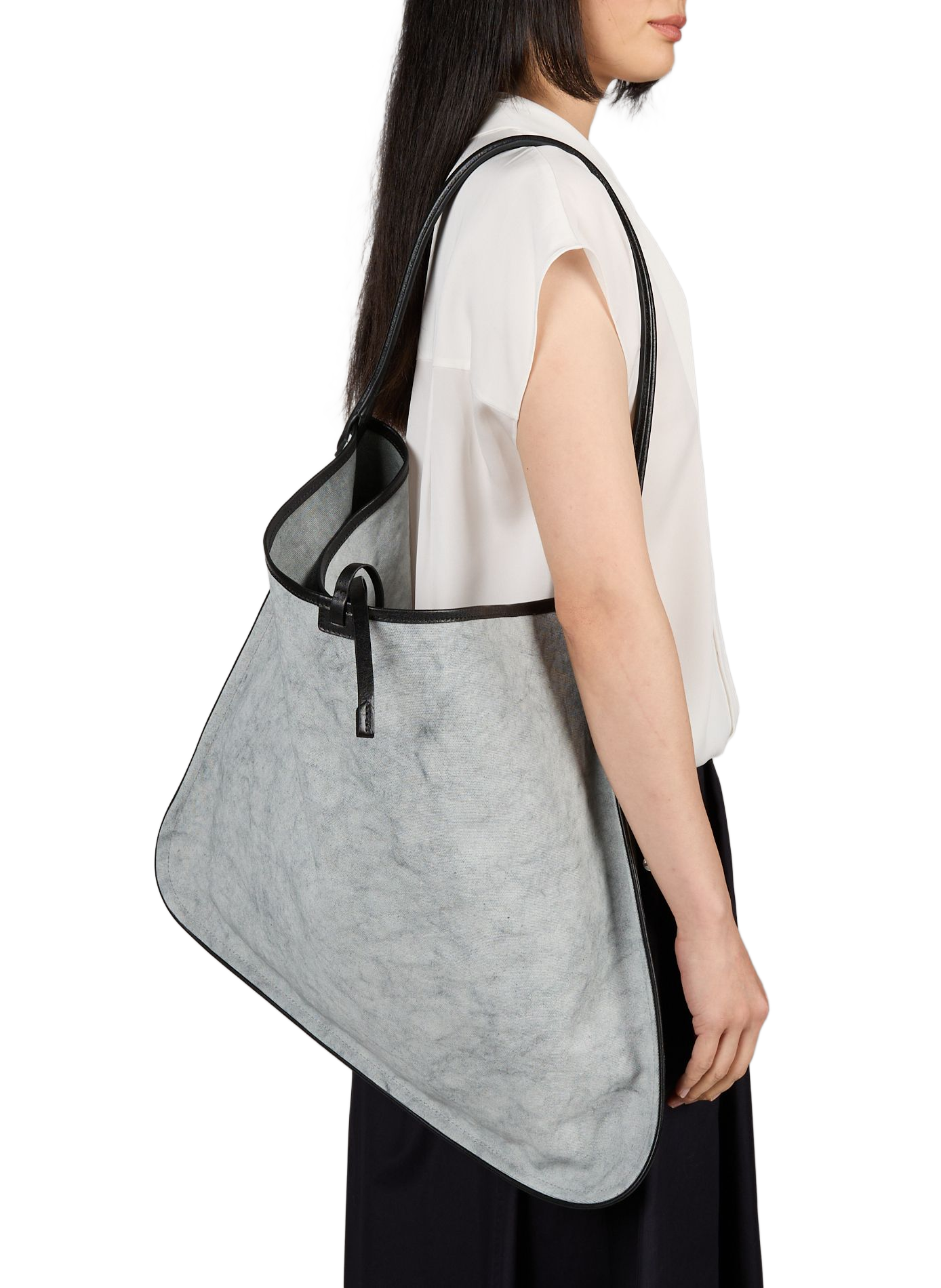Leather baguette bag BONASTRE Blue