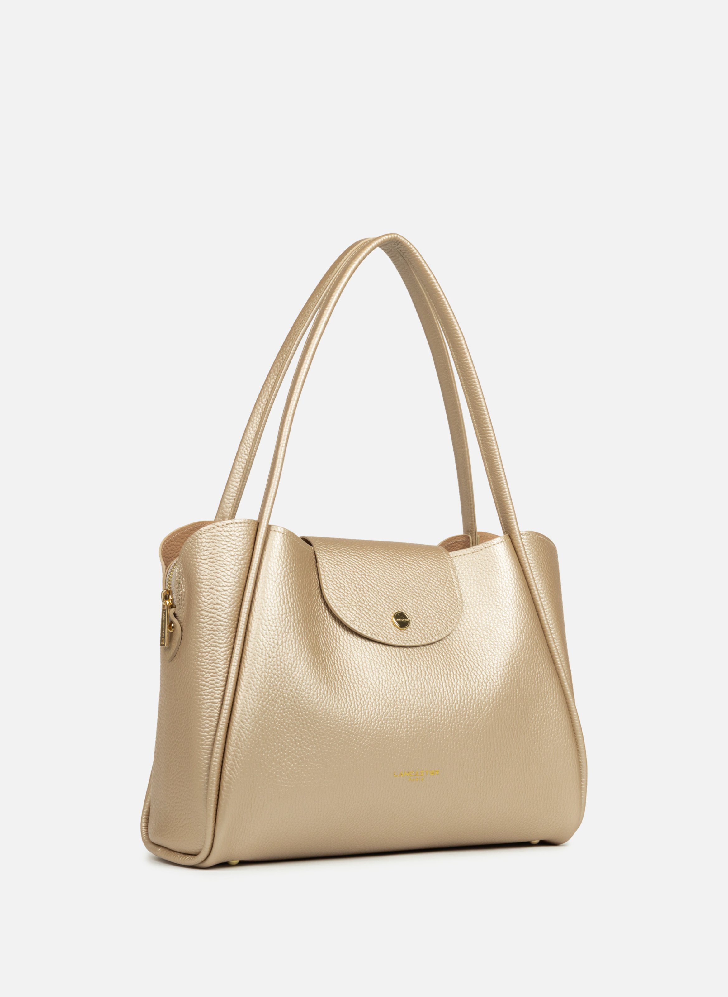 Grand sac cabas épaule - ida double LANCASTER Doré