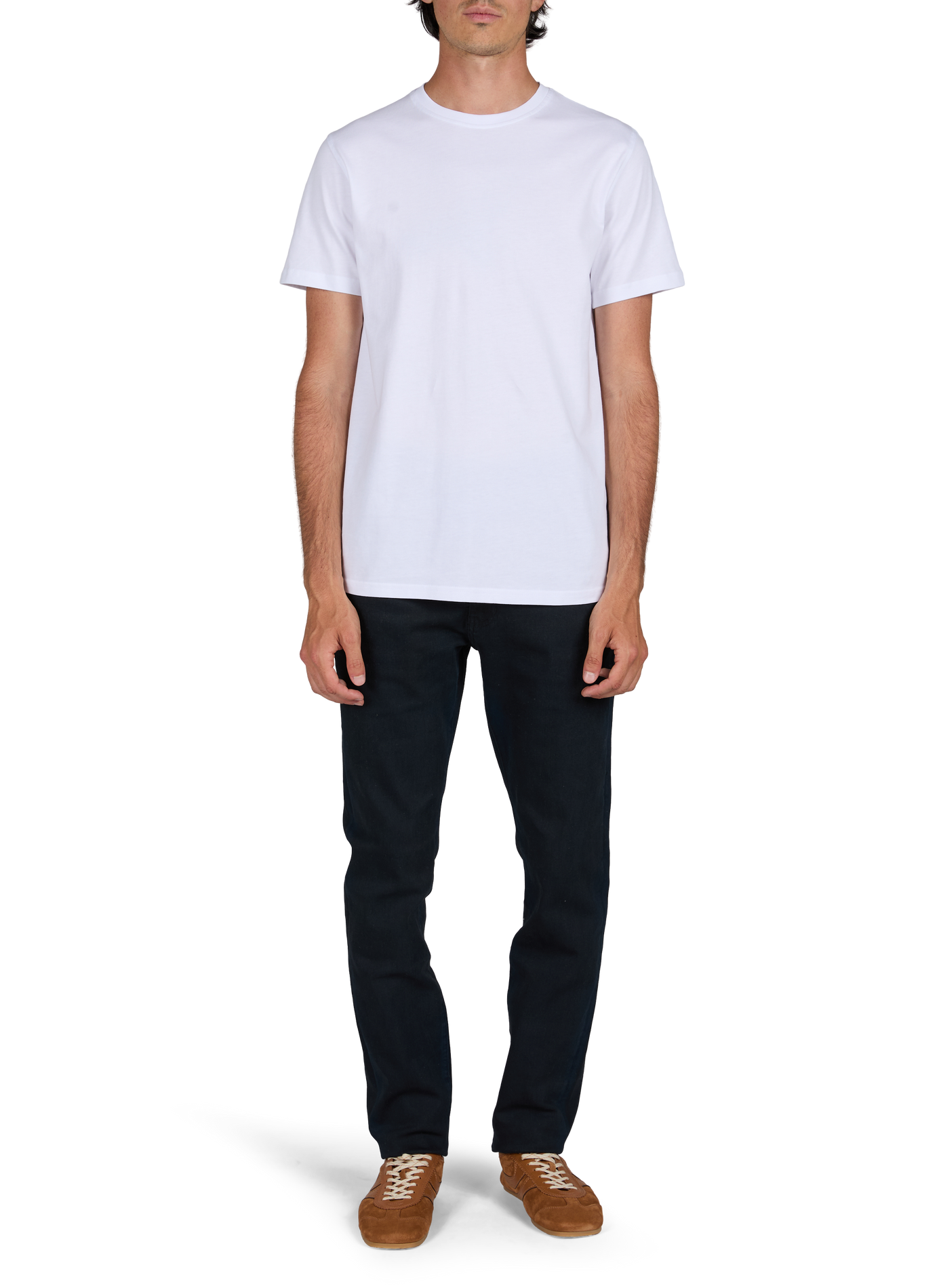 Straight printed cotton T-shirt LES DEUX White