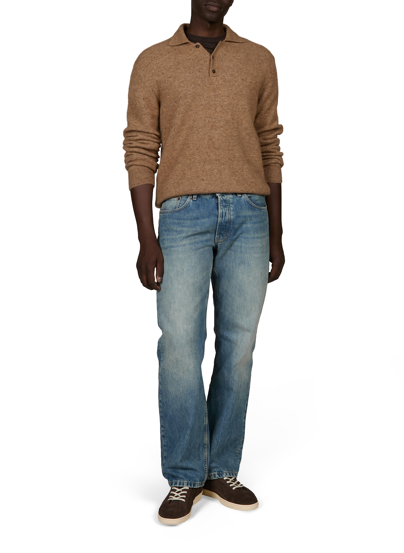 Langarm-Pullover aus Alpakamischung HERNO Braun