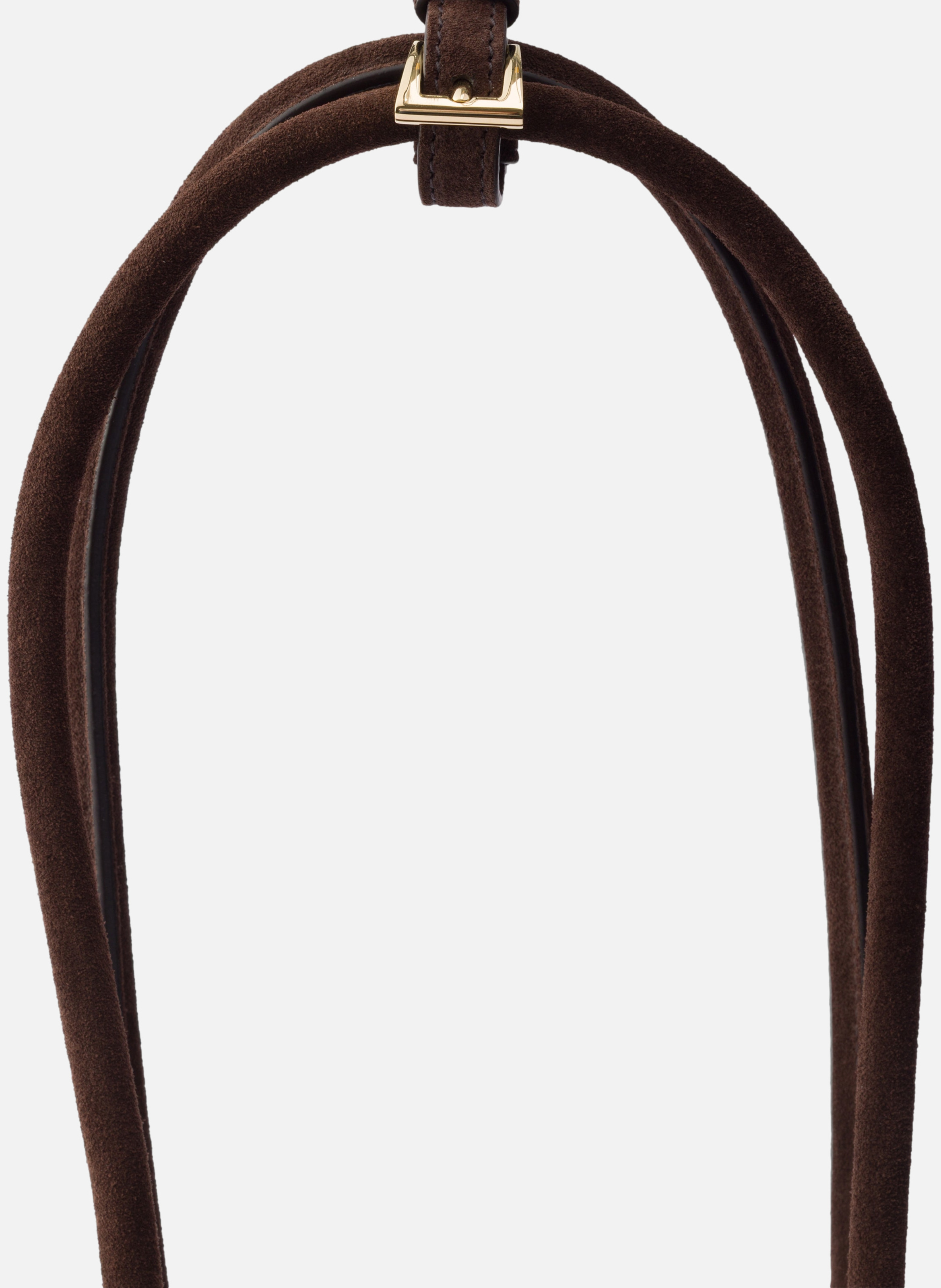 Sac prada bonnie moyen en veau velours PRADA Marron