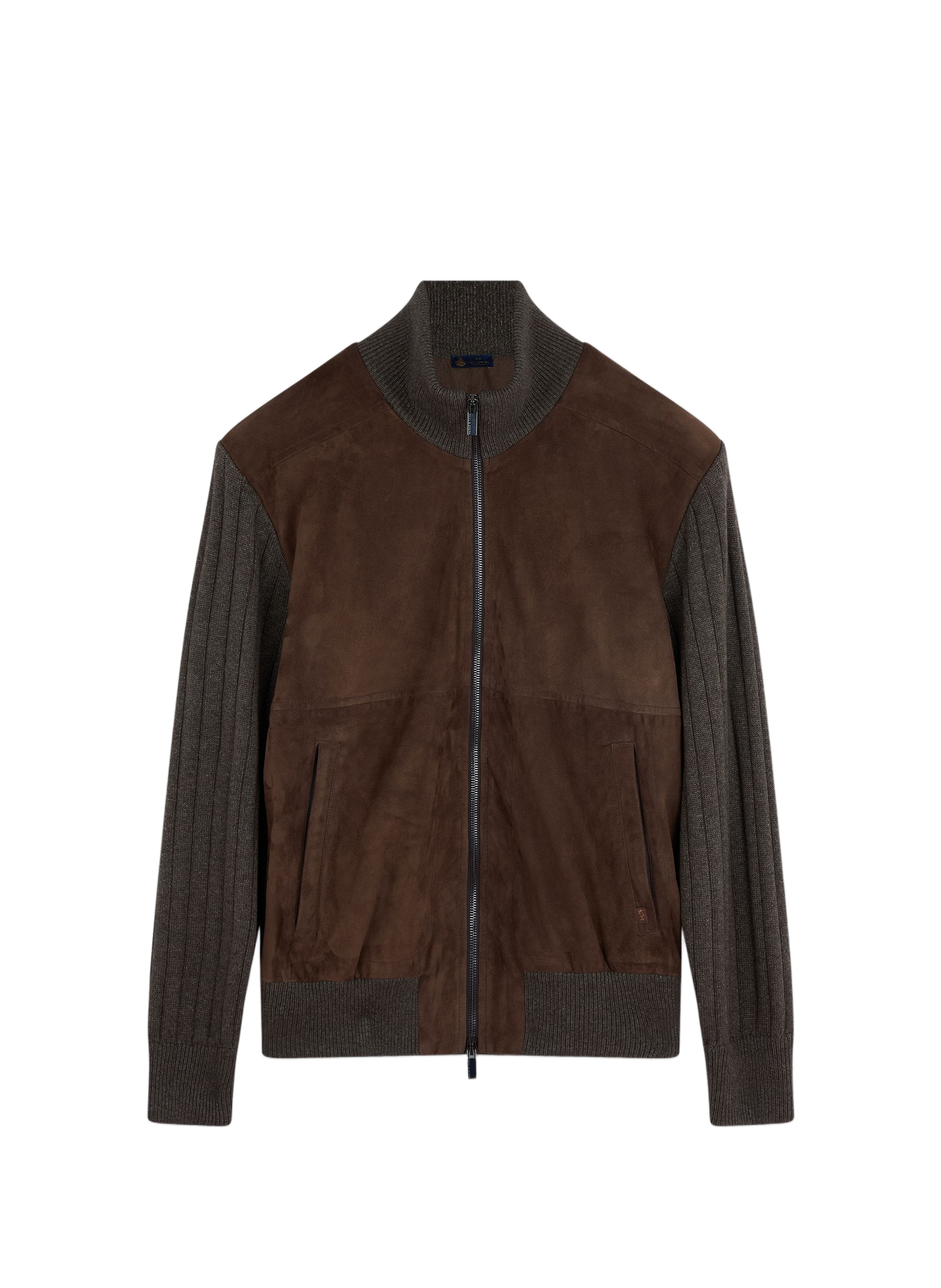 Bi-material vest in blended wool and cashmere PAUL & SHARK Beige