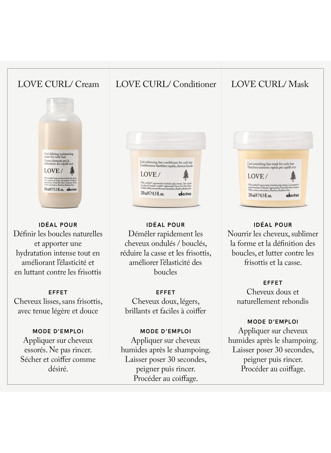 Love Curl Cream DAVINES No color