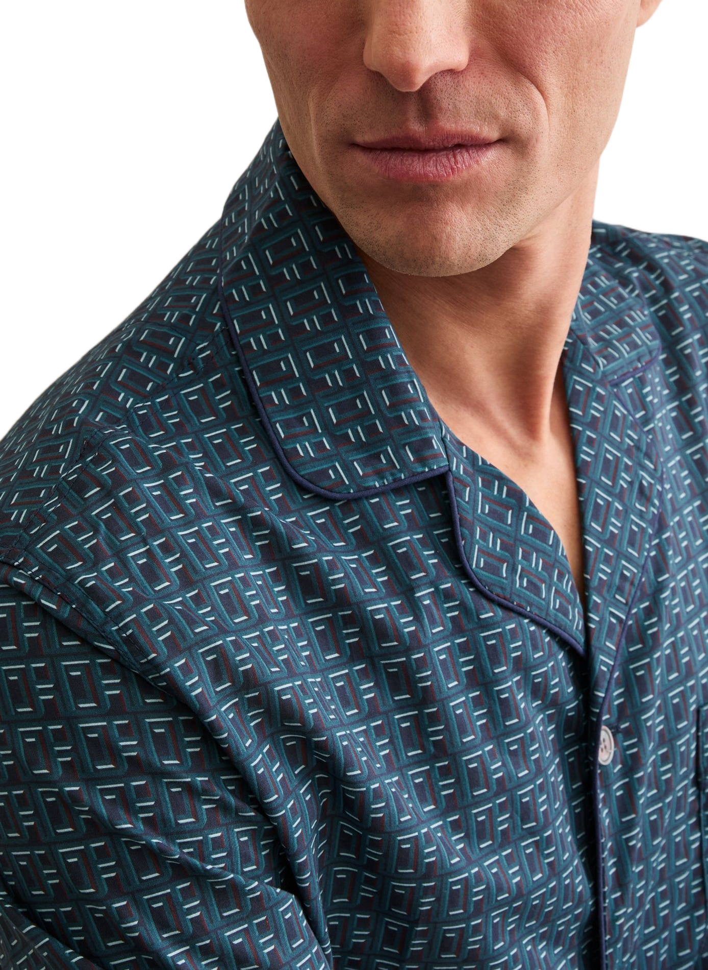 Baumwoll-Pyjamaset DEREK ROSE Blau