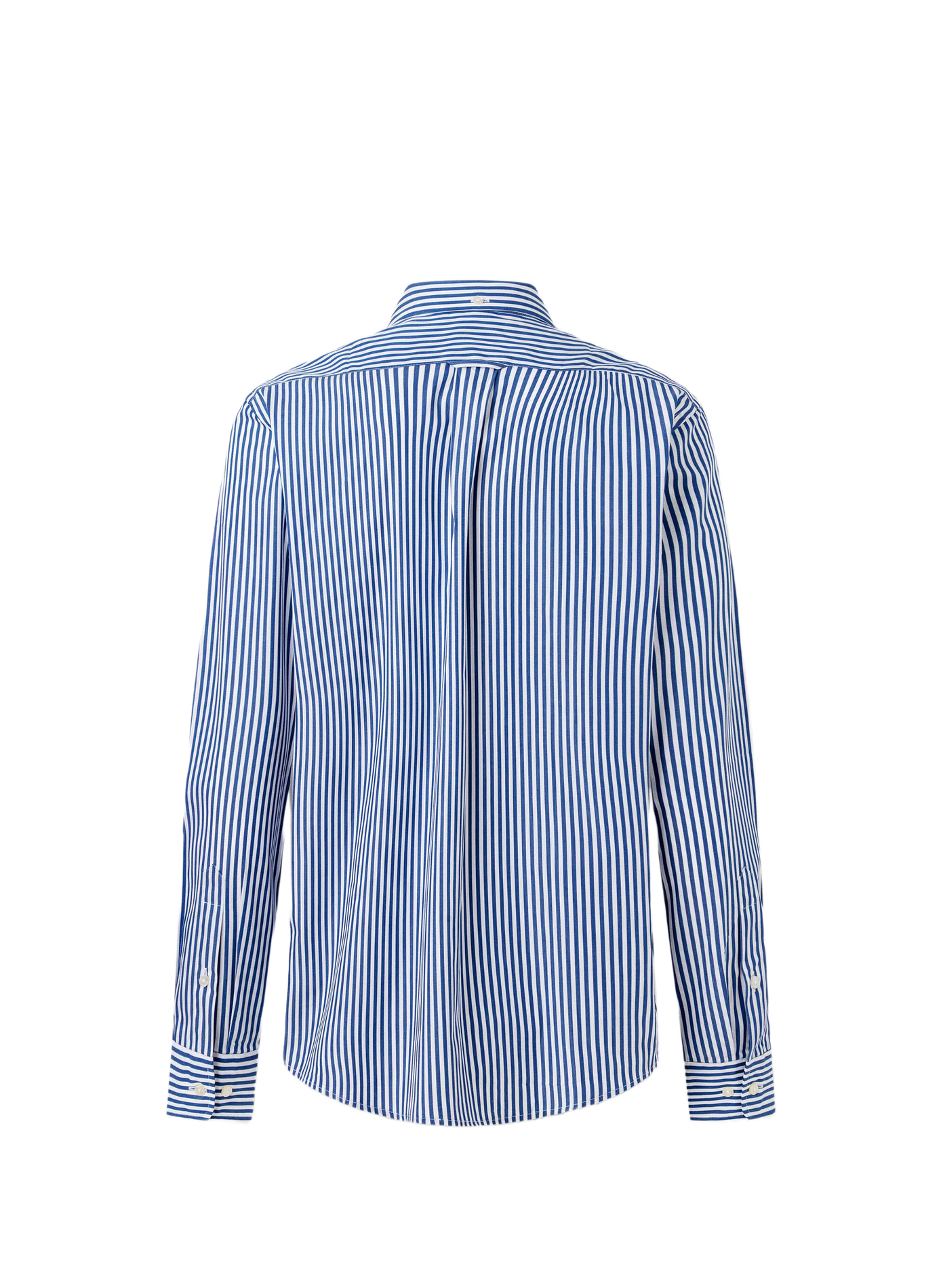Rechte gestreepte katoenen blouse met knoopkraag | Blauw FACONNABLE Heren