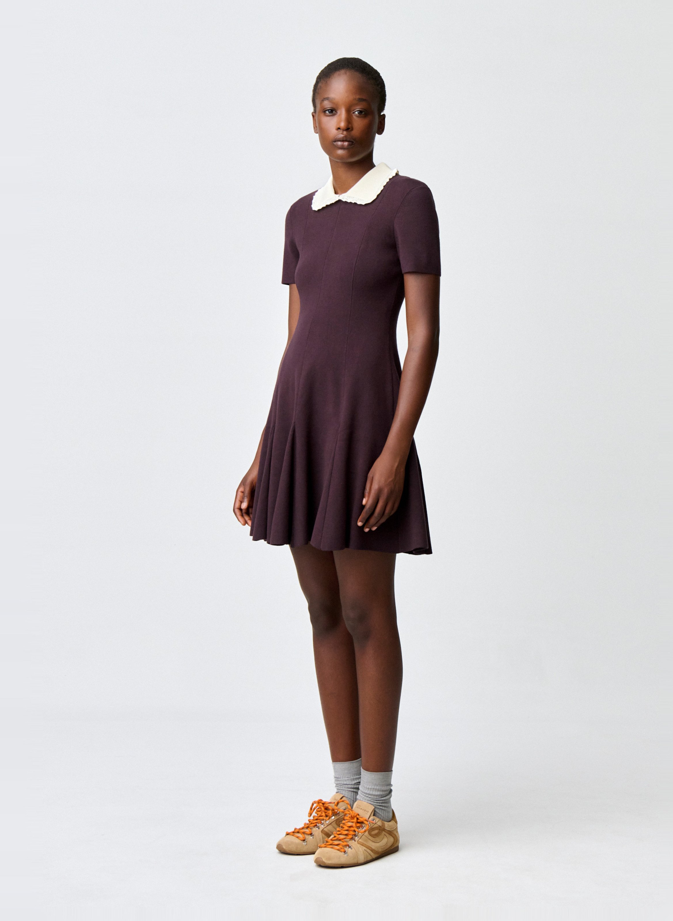 Robe courte évasée col amovible CLAUDIE PIERLOT Multicolore