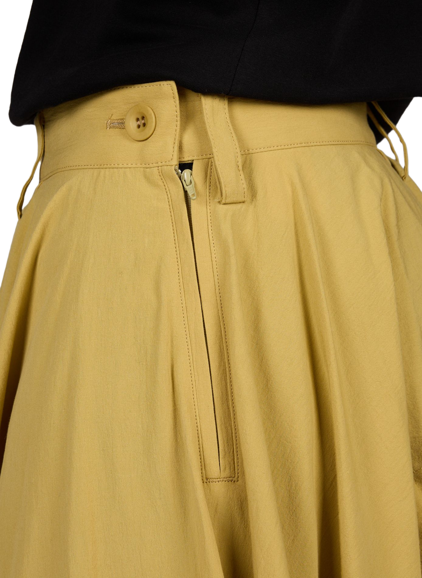 Wide-leg pants with cotton panel ISSEY MIYAKE Beige