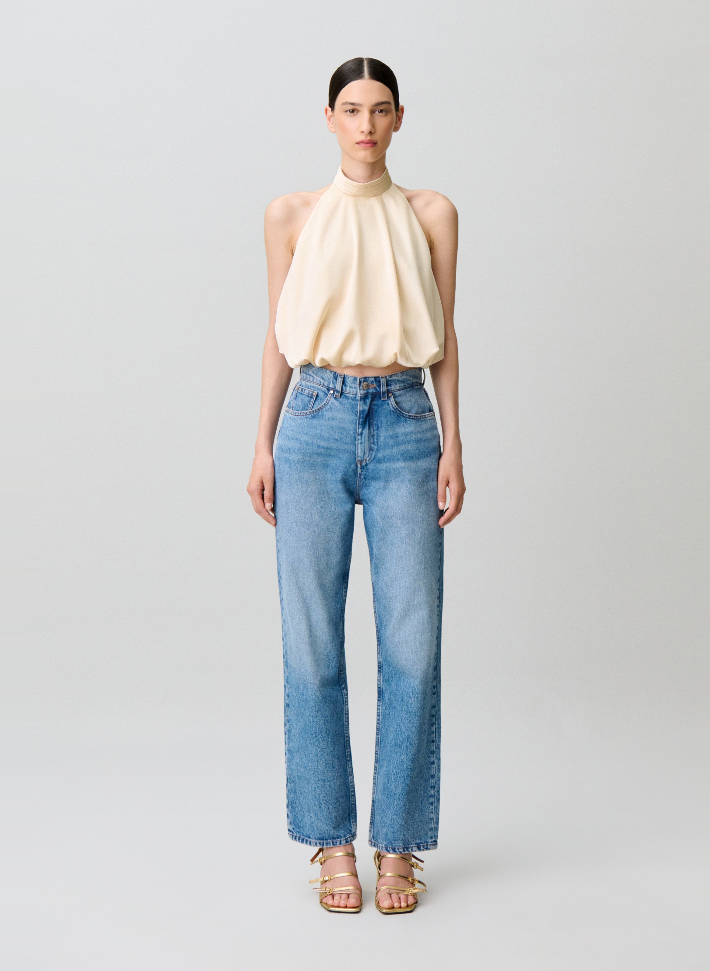 Top sans manches dos nu uni CLAUDIE PIERLOT Blanc