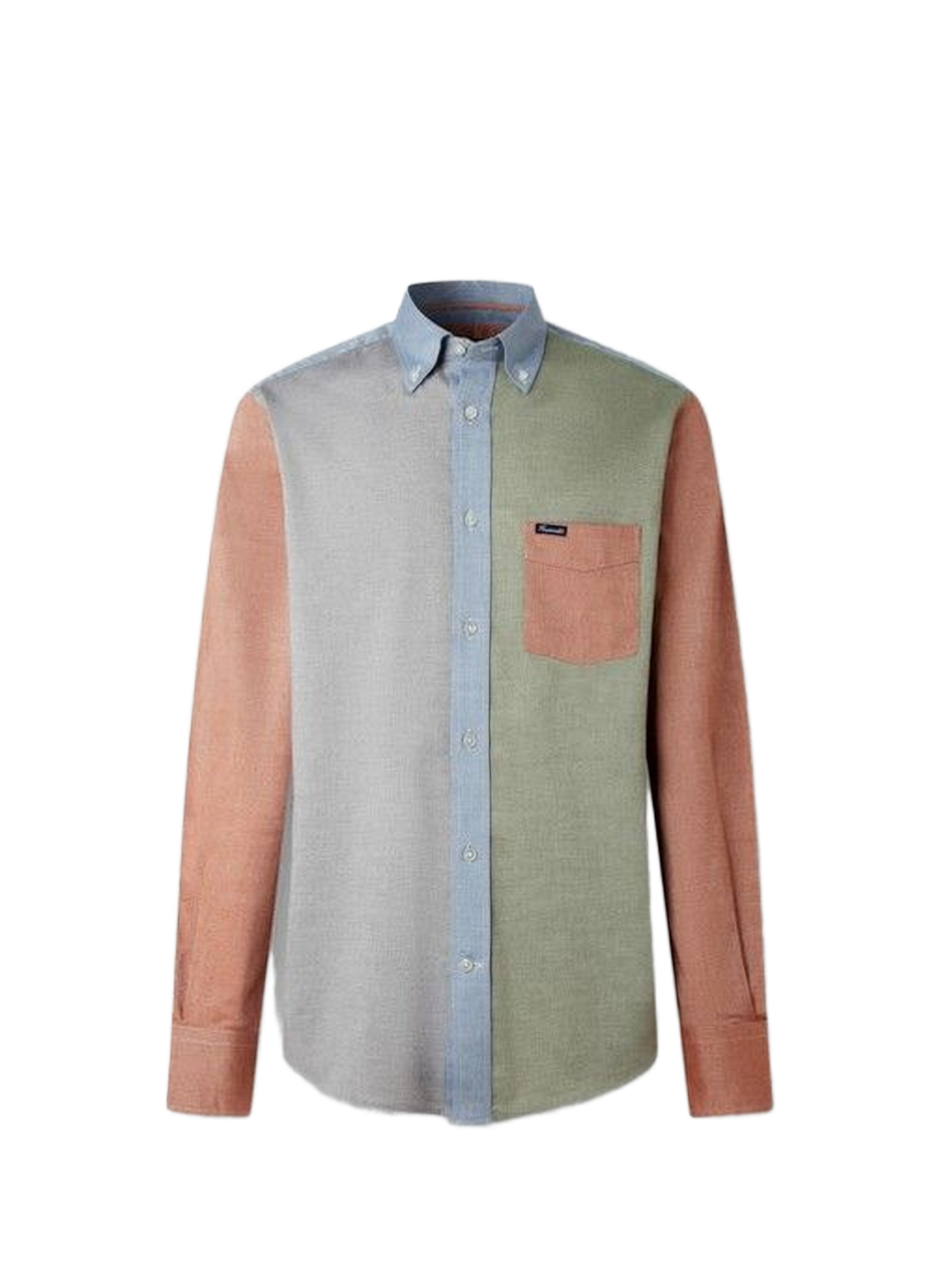 Chemise col classique manches contrastantes en coton FACONNABLE Beige