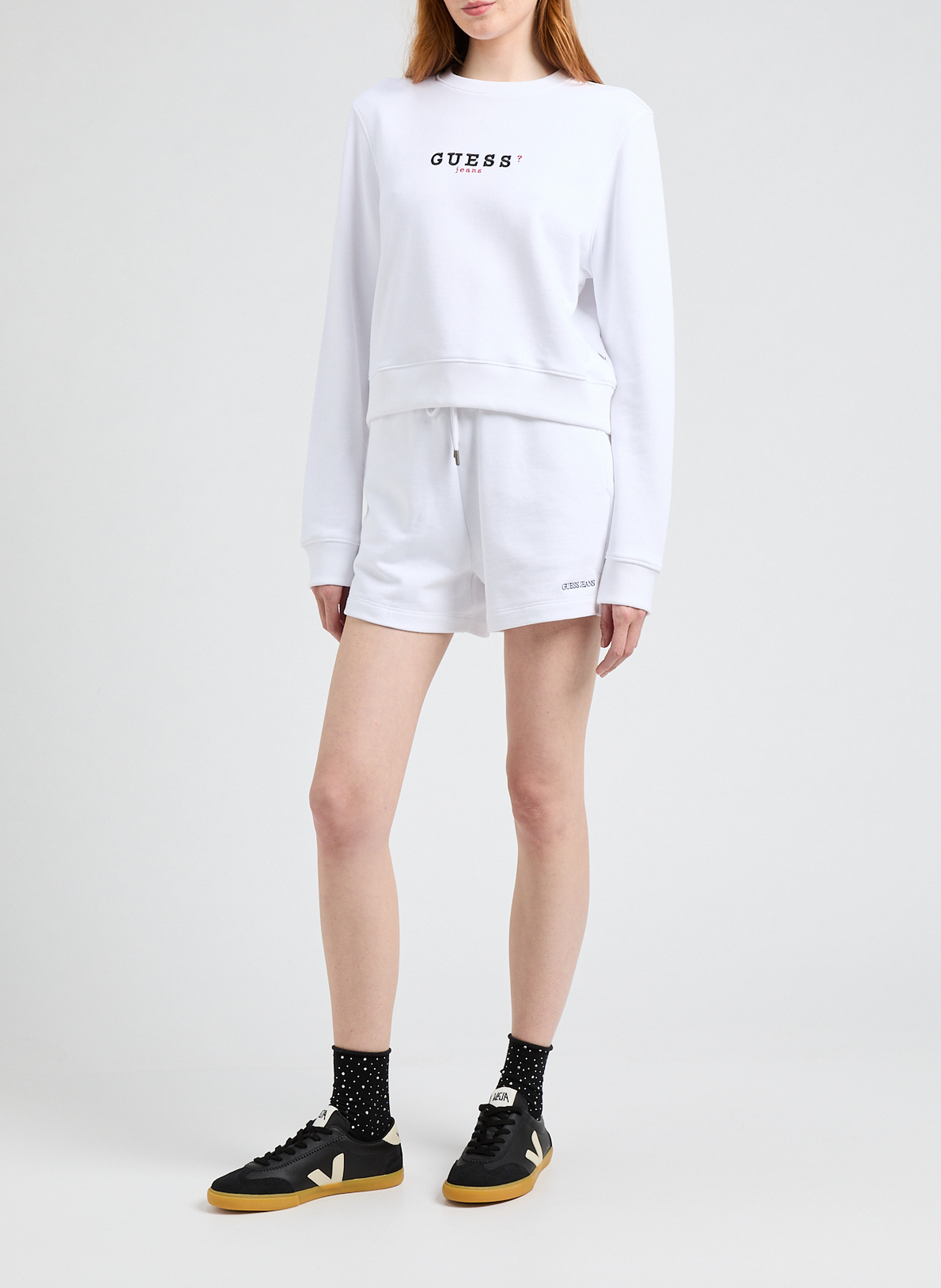 Short en coton  GUESS Blanc
