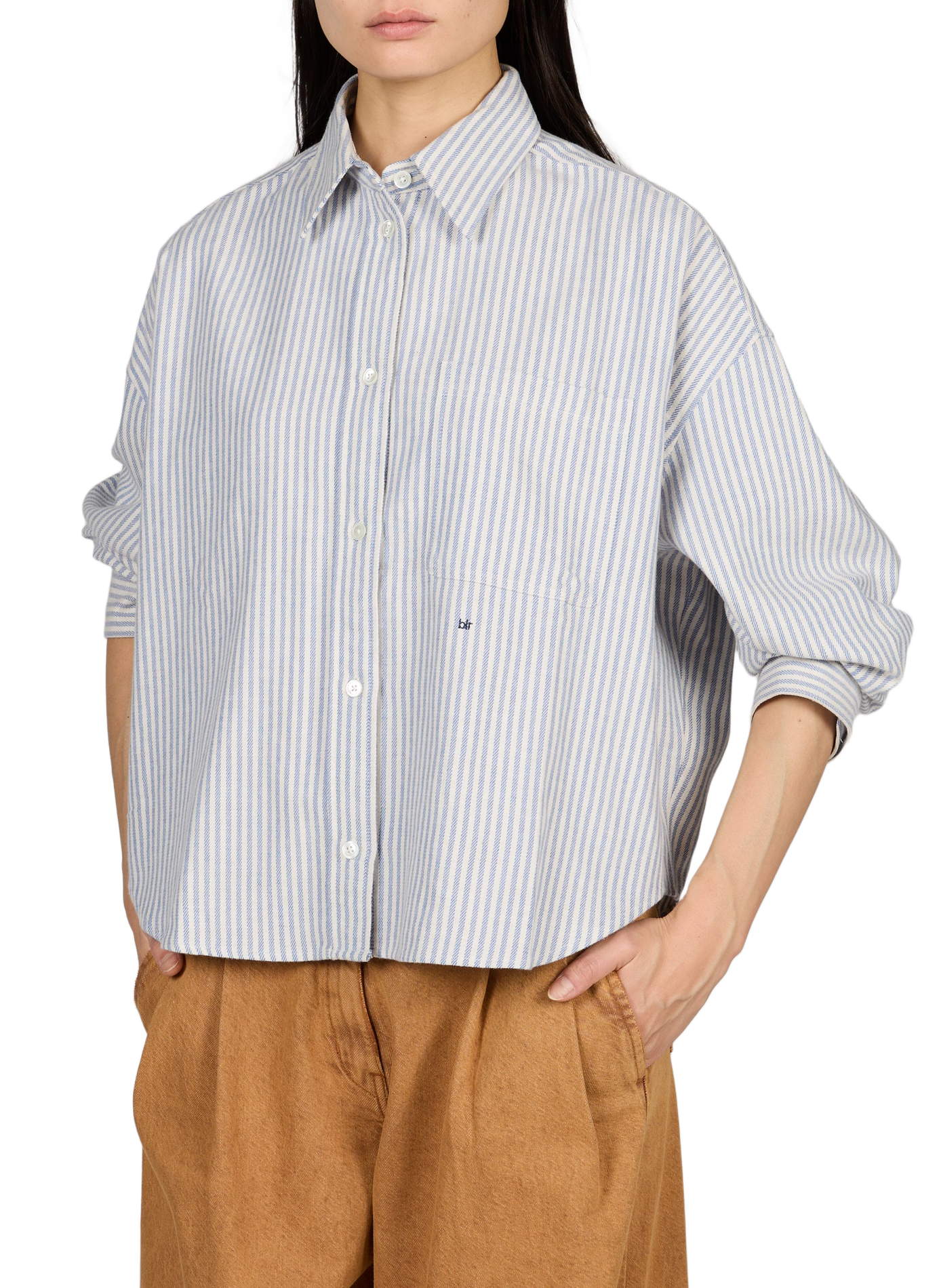 Jaxie oversized overhemd van katoenmix BELLEROSE Veelkleurig