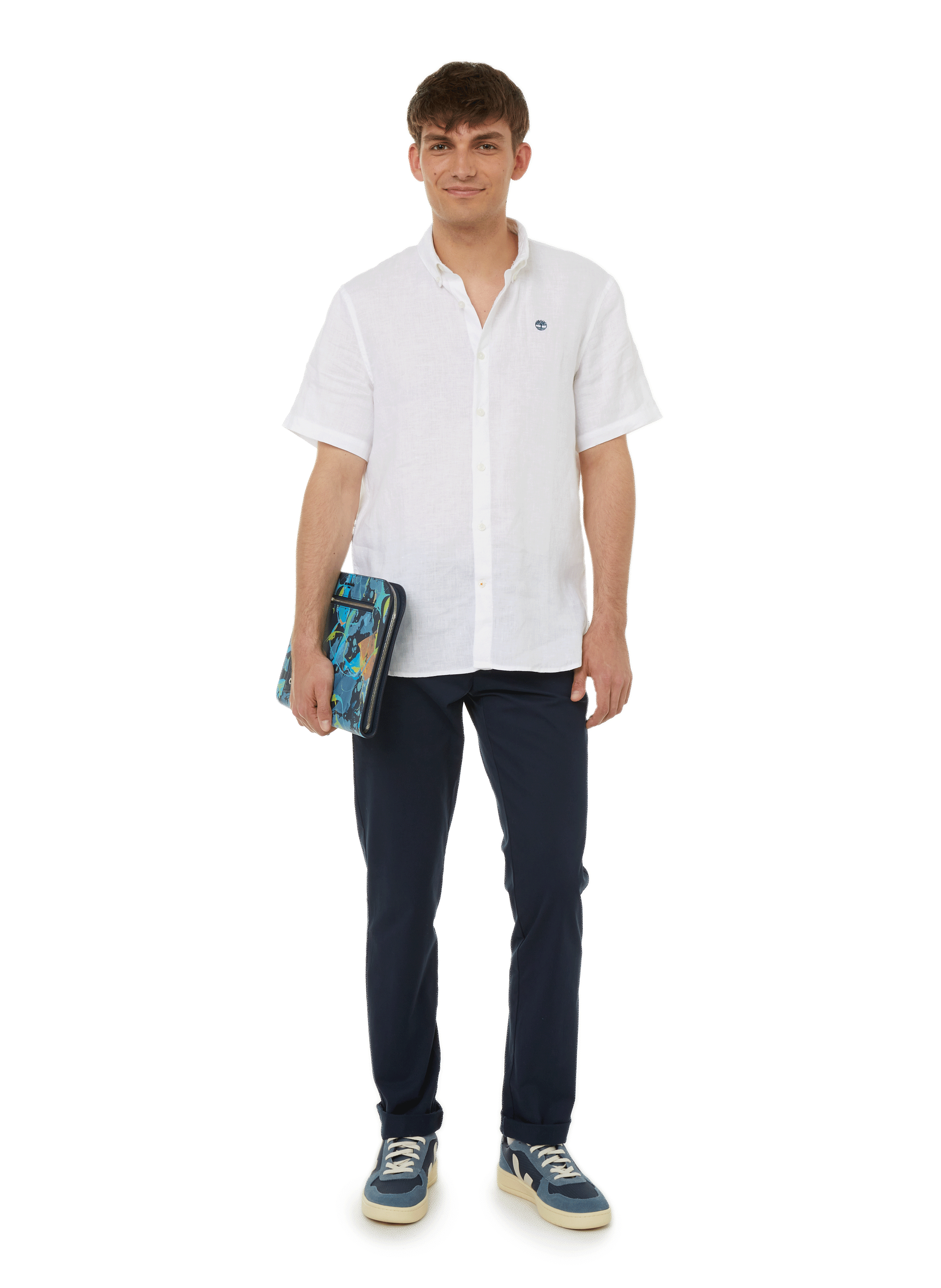 Slim-fit stretch cotton trousers TIMBERLAND Blue